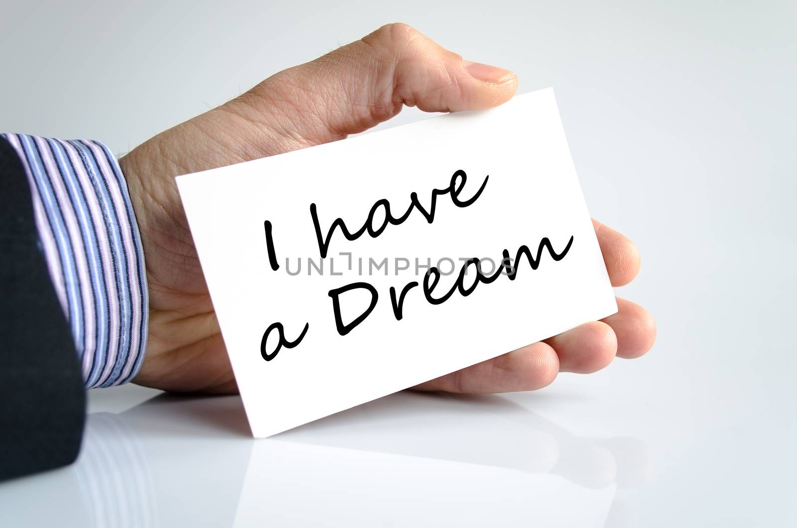 I have a dream text concept isolated over white background