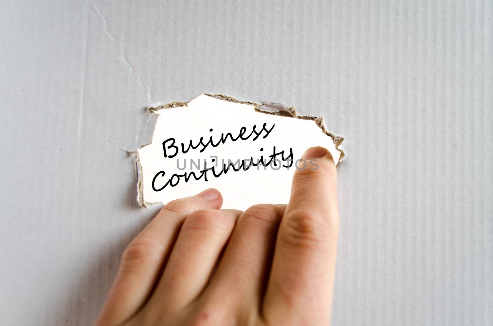 Business continuity text concept isolated over white background