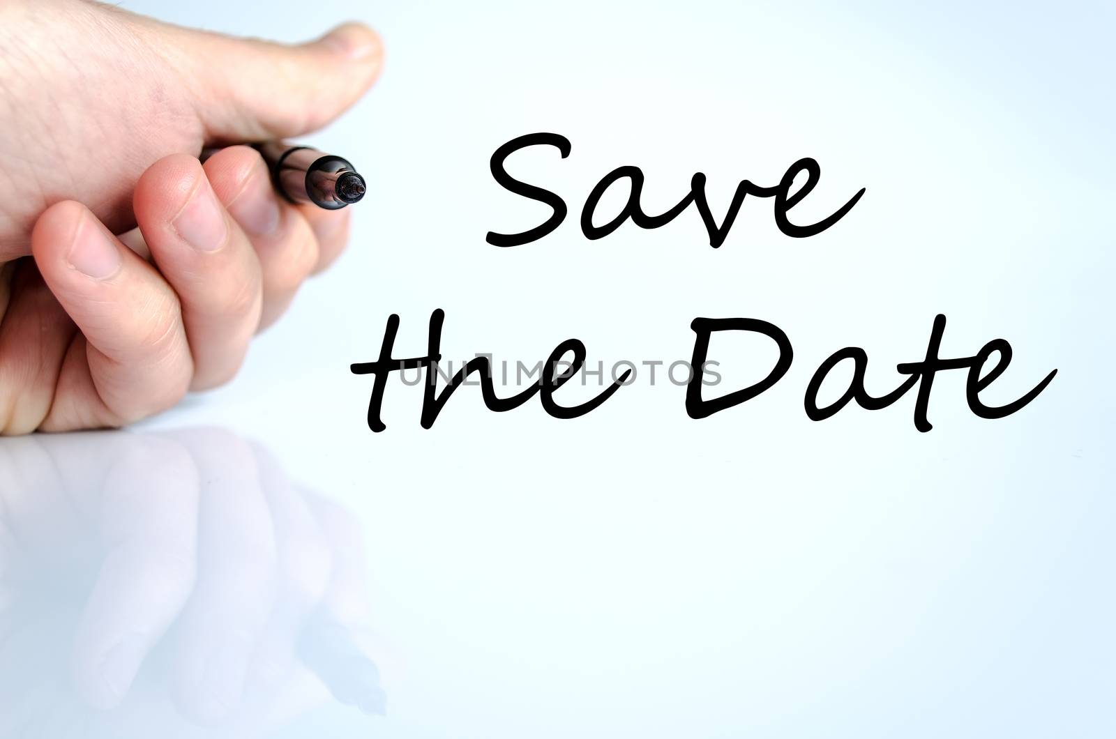 Save the date text concept isolated over white background