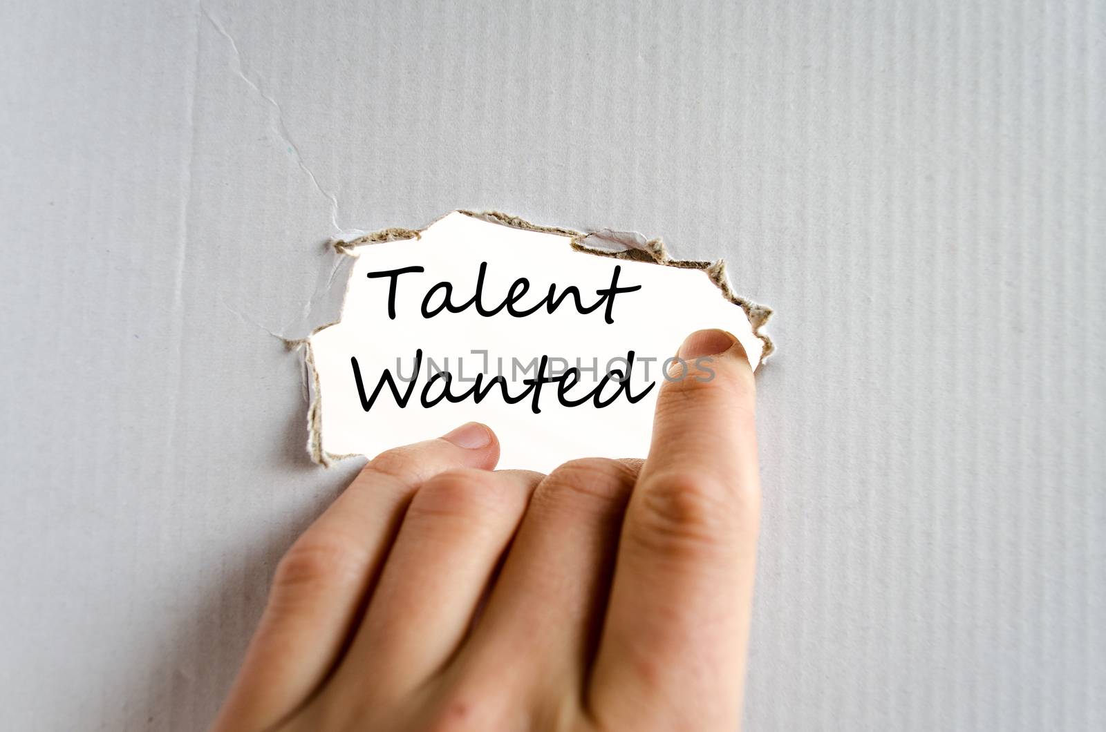 Talent wanted text concept isolated over white background