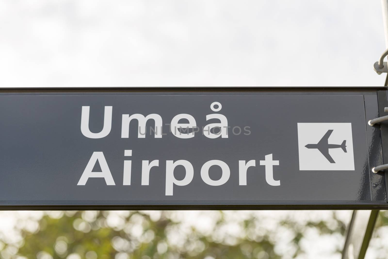 Umeå Airport Direction Sign