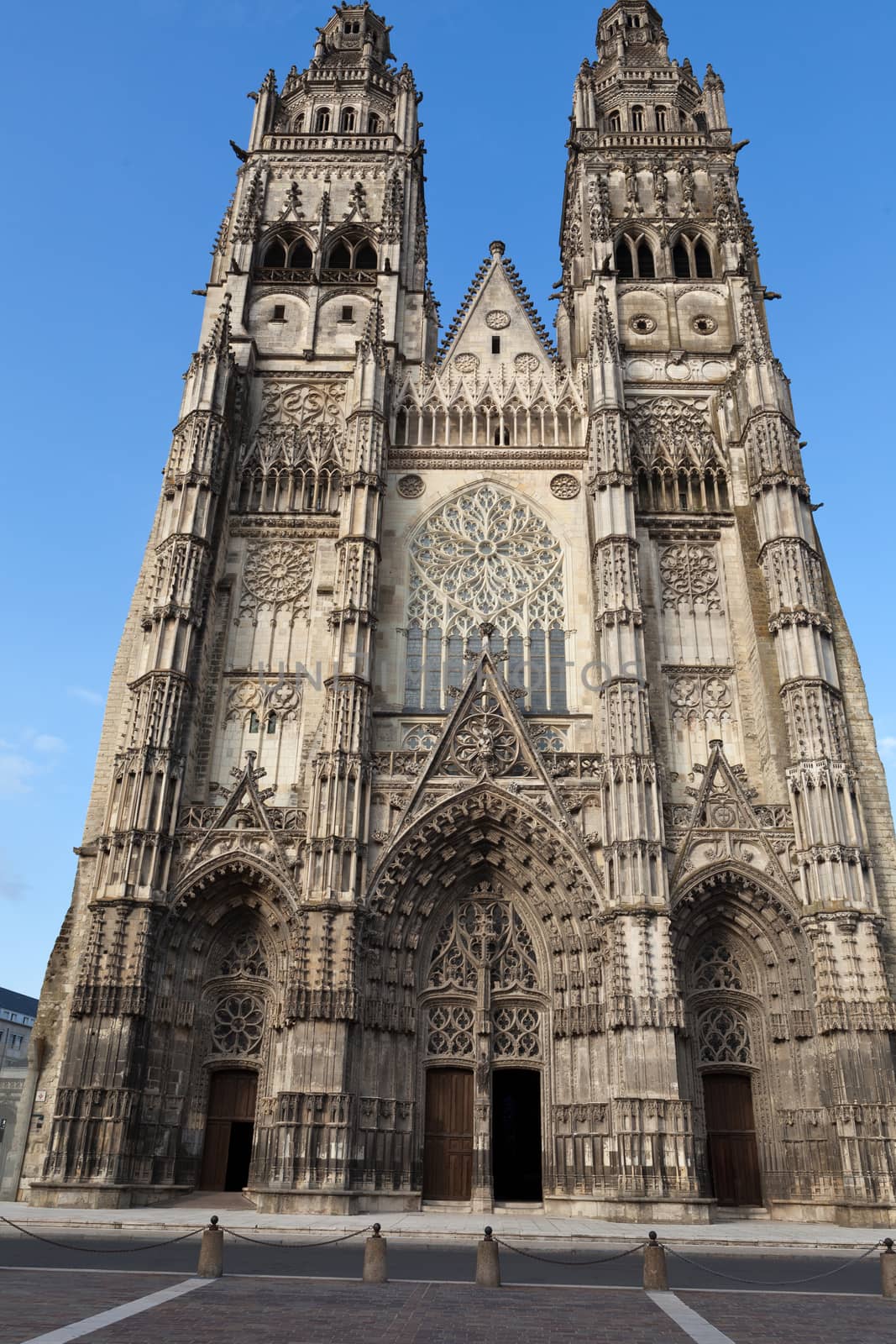 Gothic cathedral of Saint Gatien in Tours, Loire Valley  France