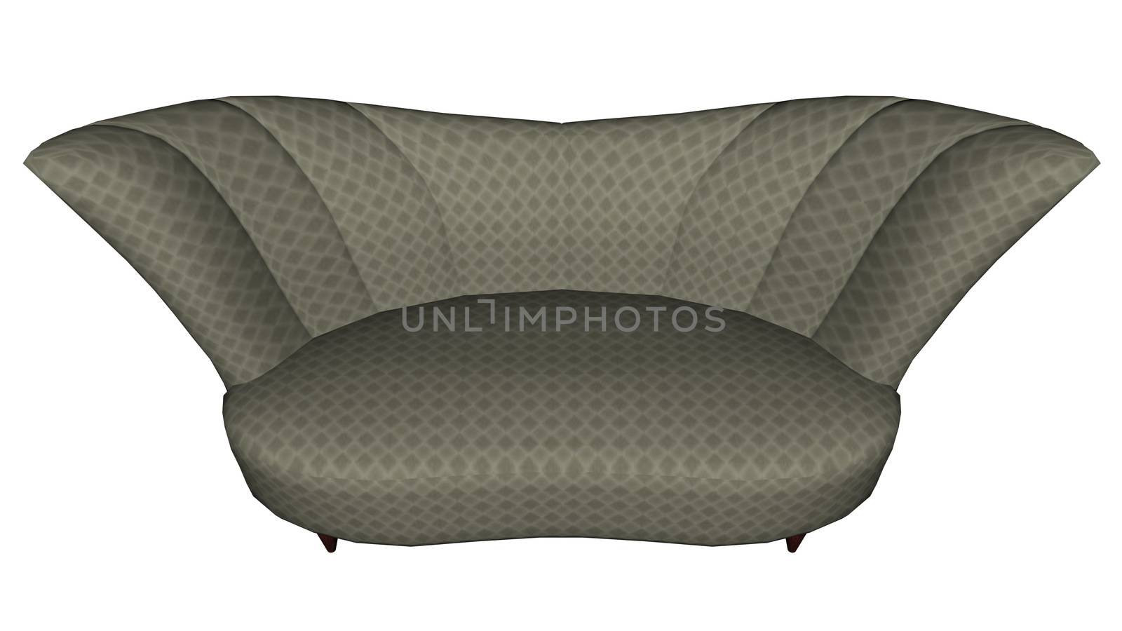 Big seat isolated in white background - 3D render