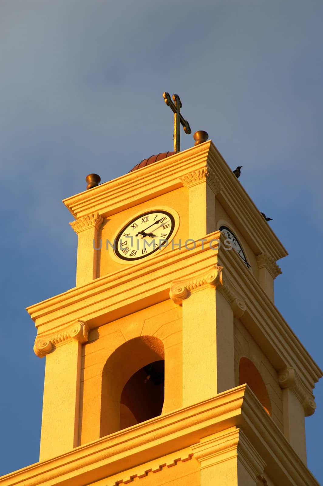 Clock tower with a cross by javax