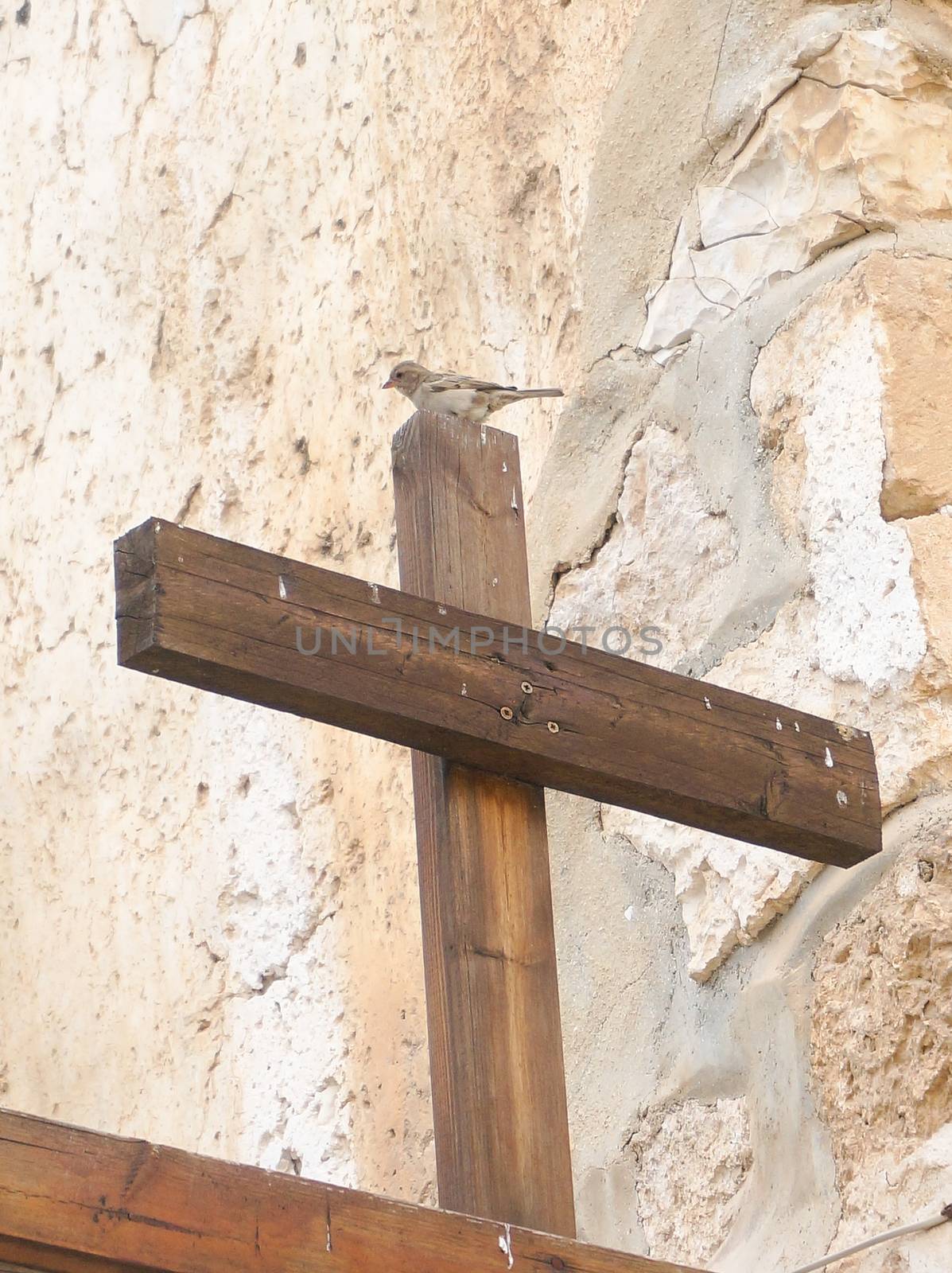 Cross in copts church in Jerusalem old city