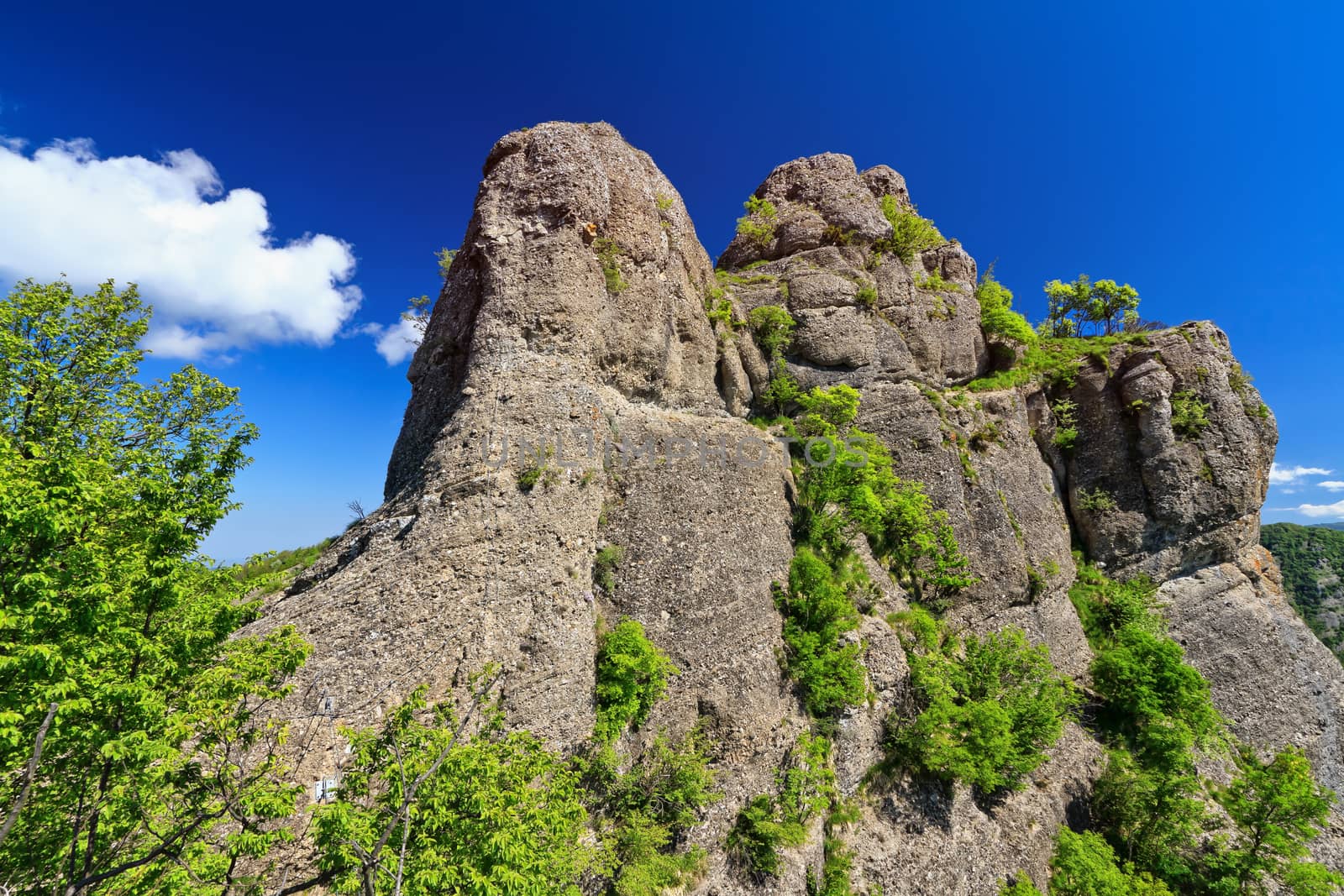 Rocche del Reopasso mount with carega do diao peak in Crecefieschi, Liguria, Italy