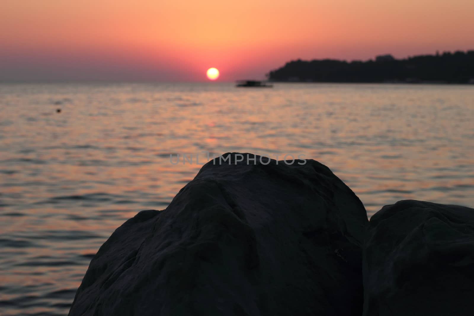 stunning sunset in Russia on the Black Sea