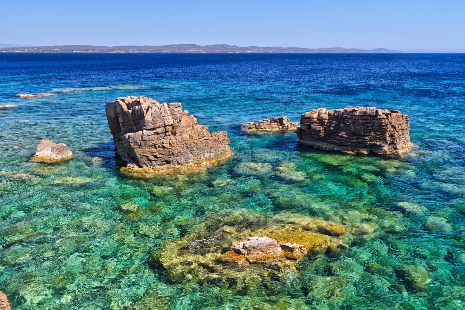 south coast in San Pietro island, Sardinia, Italy