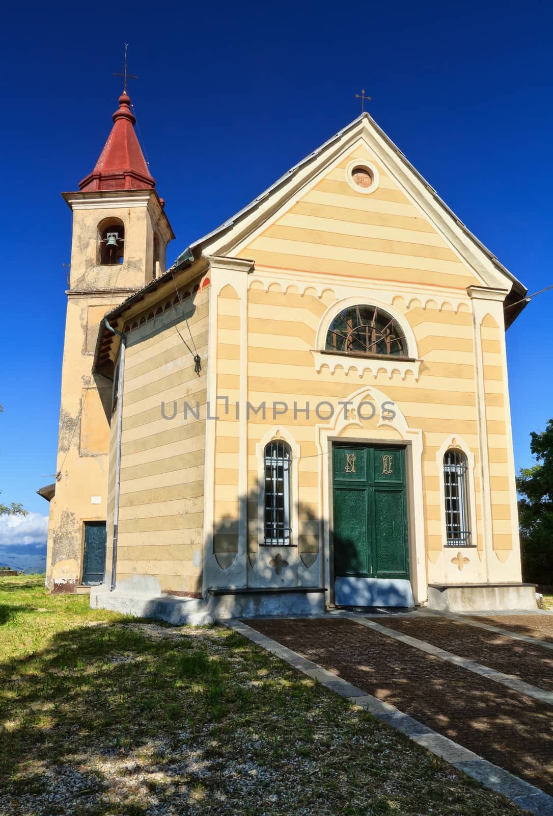 church in Crecefieschi, small village in Liguria, Italy