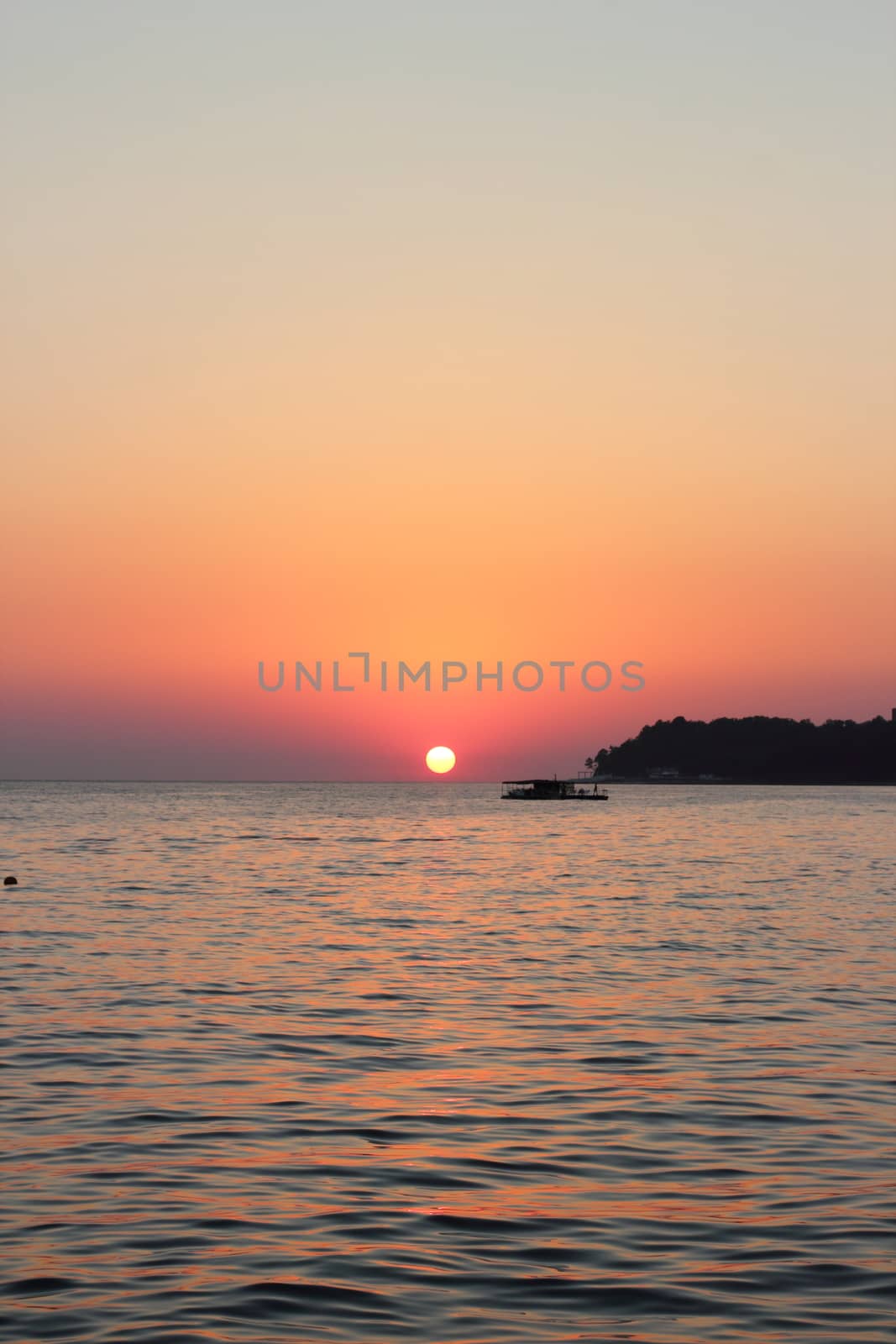 stunning sunset in Russia on the Black Sea