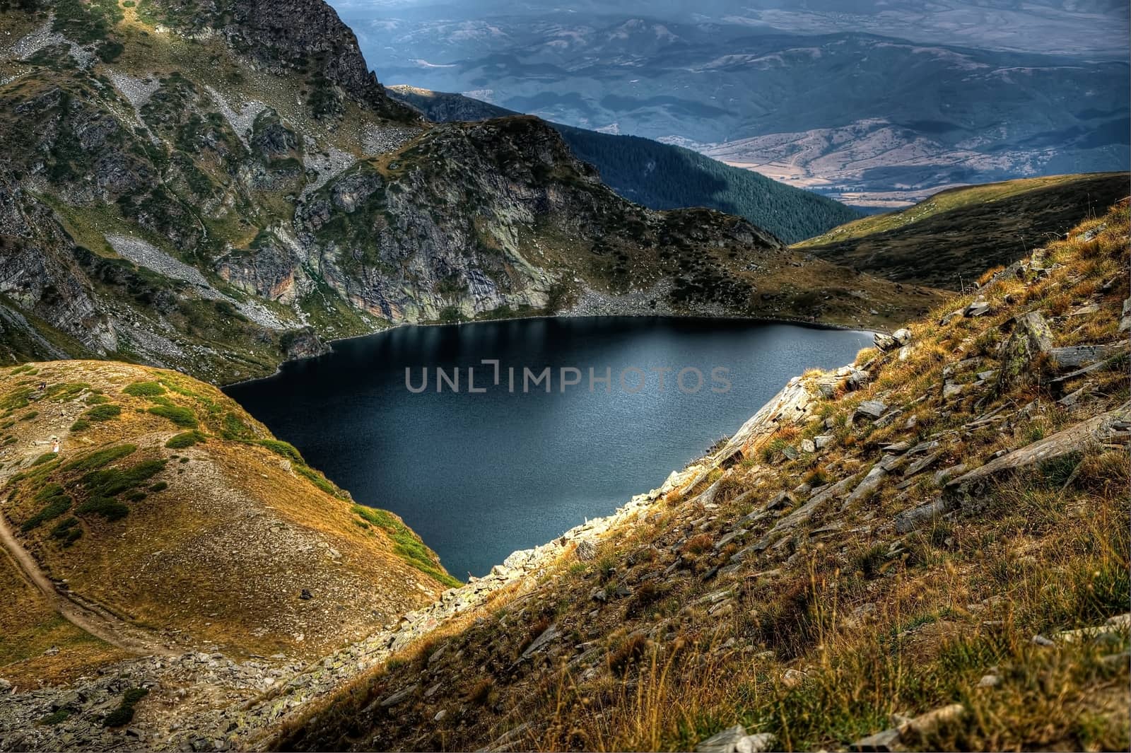 alpine lake, beautifull landscape view - hdr shoot