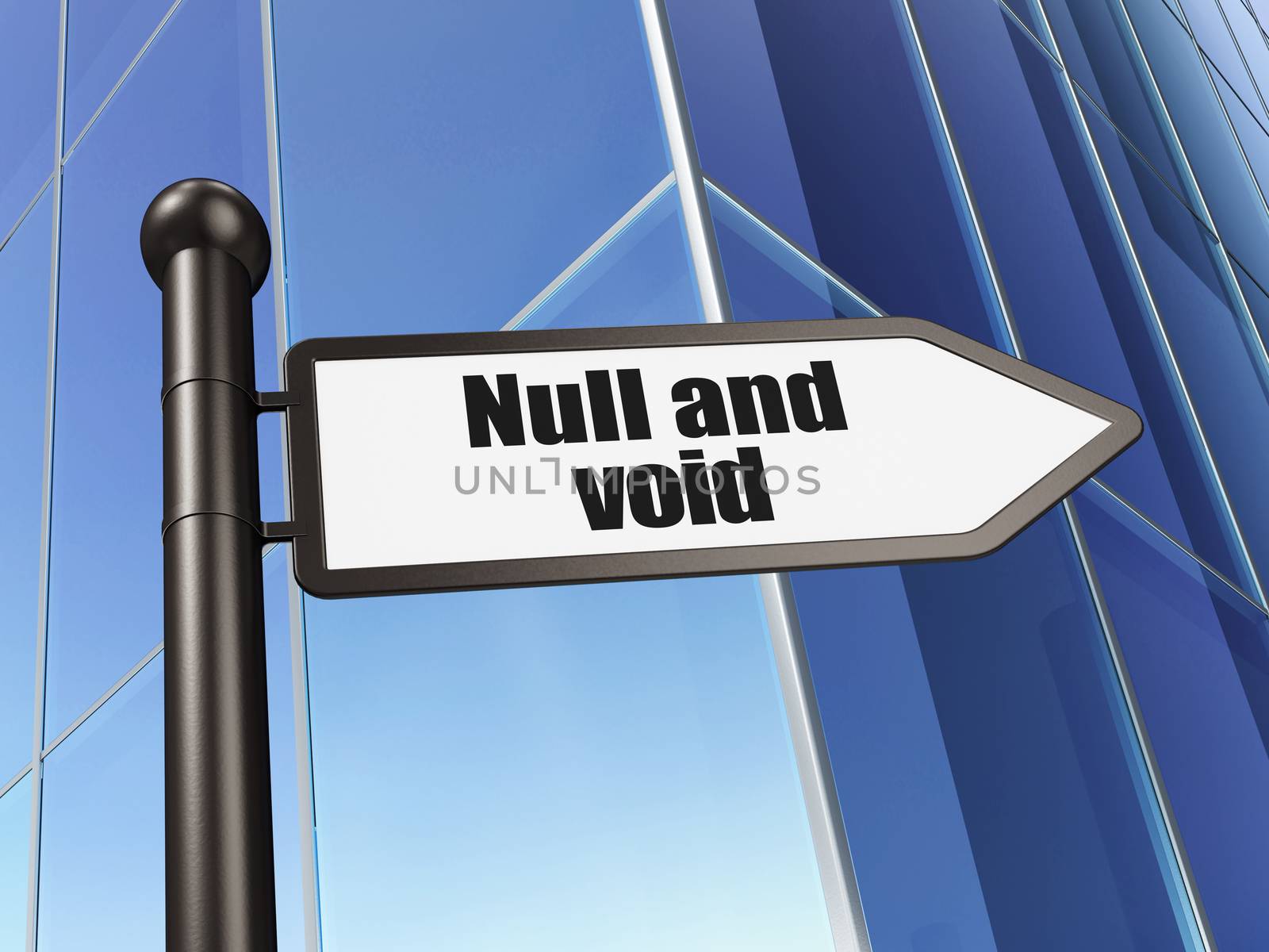 Law concept: sign Null And Void on Building background by maxkabakov