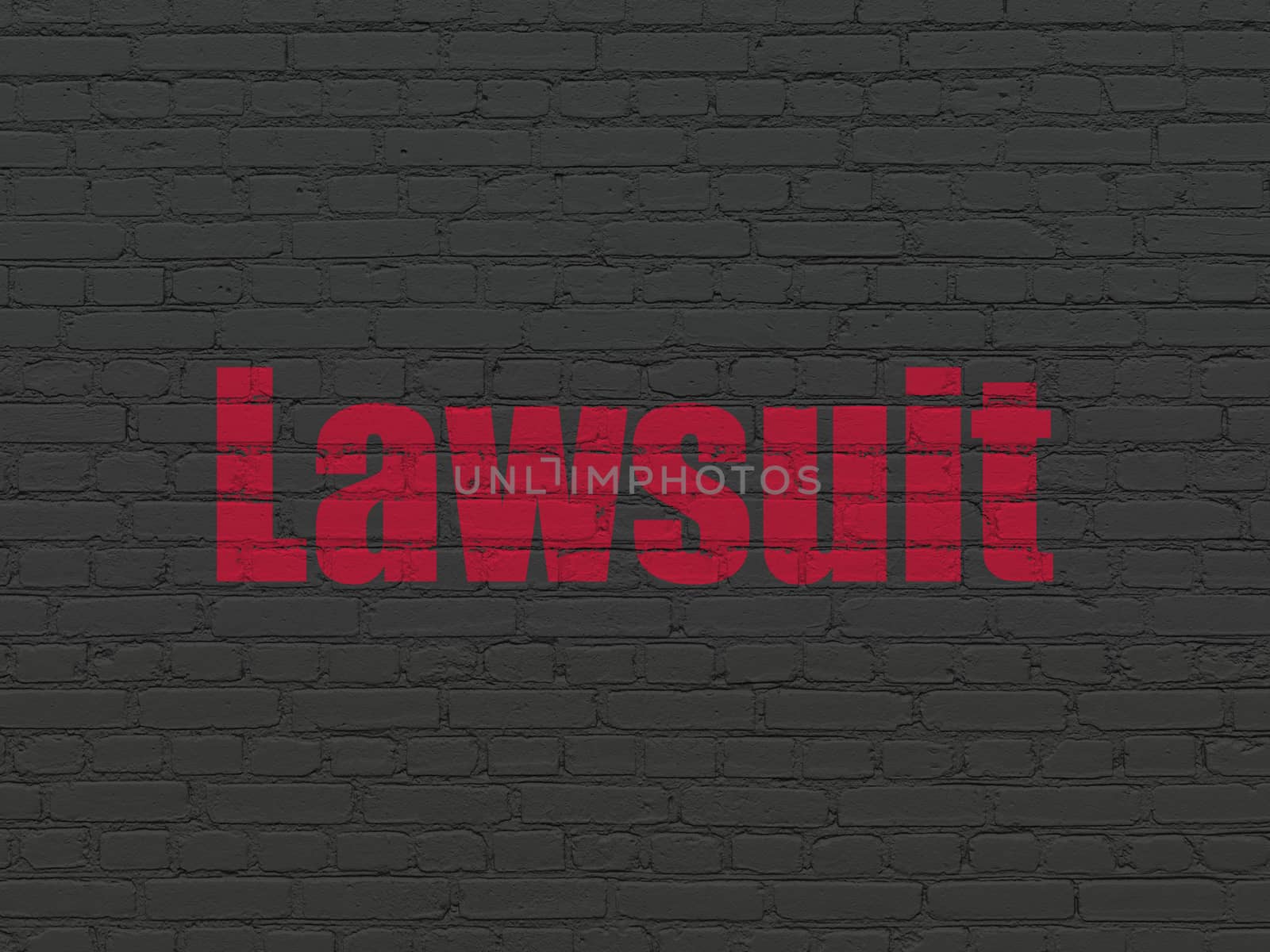 Law concept: Lawsuit on wall background by maxkabakov