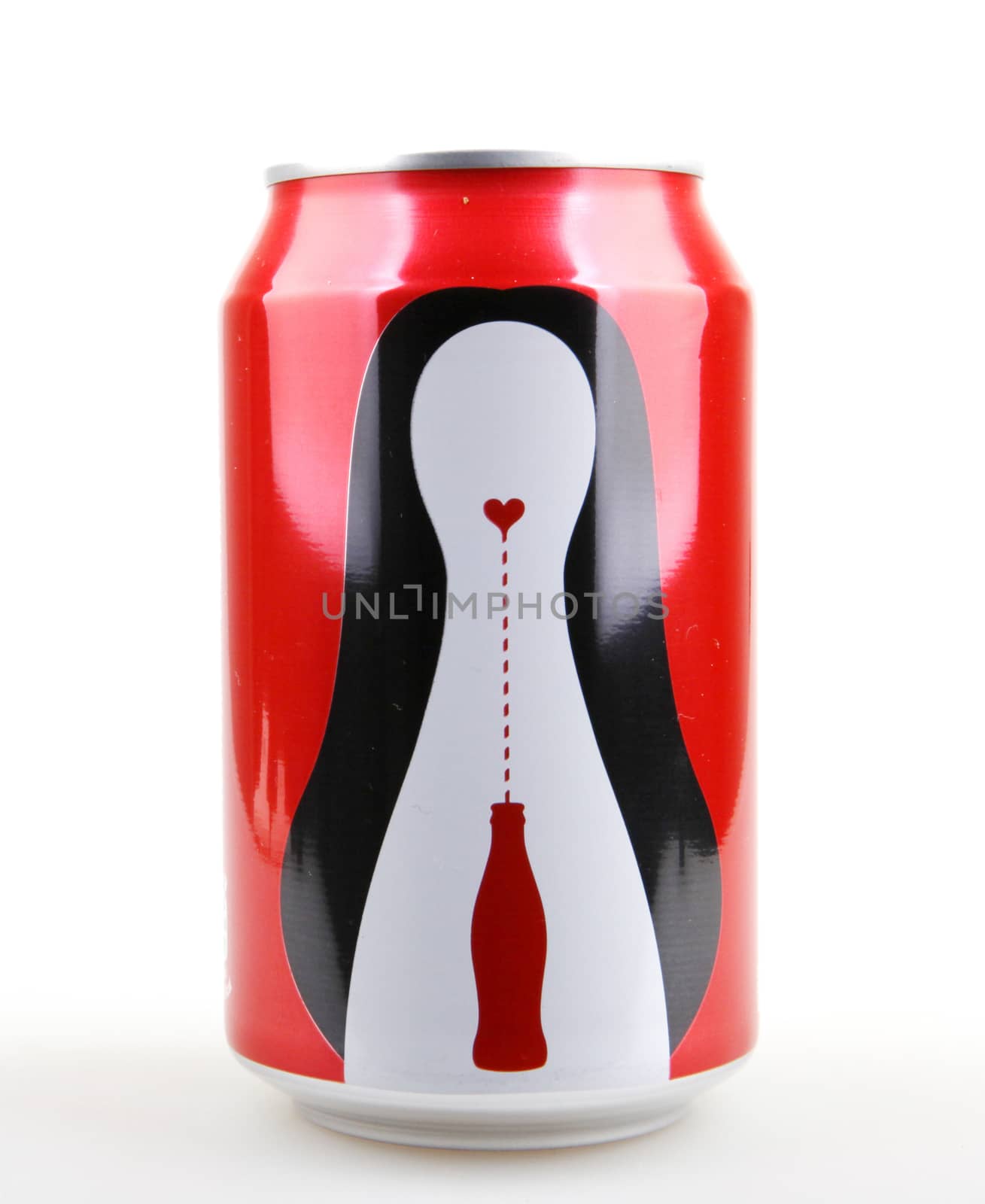 AYTOS, BULGARIA - OCTOBER 04, 2015: Coca-Cola isolated on white background. Coca-Cola is a carbonated soft drink sold in stores, restaurants, and vending machines throughout the world.