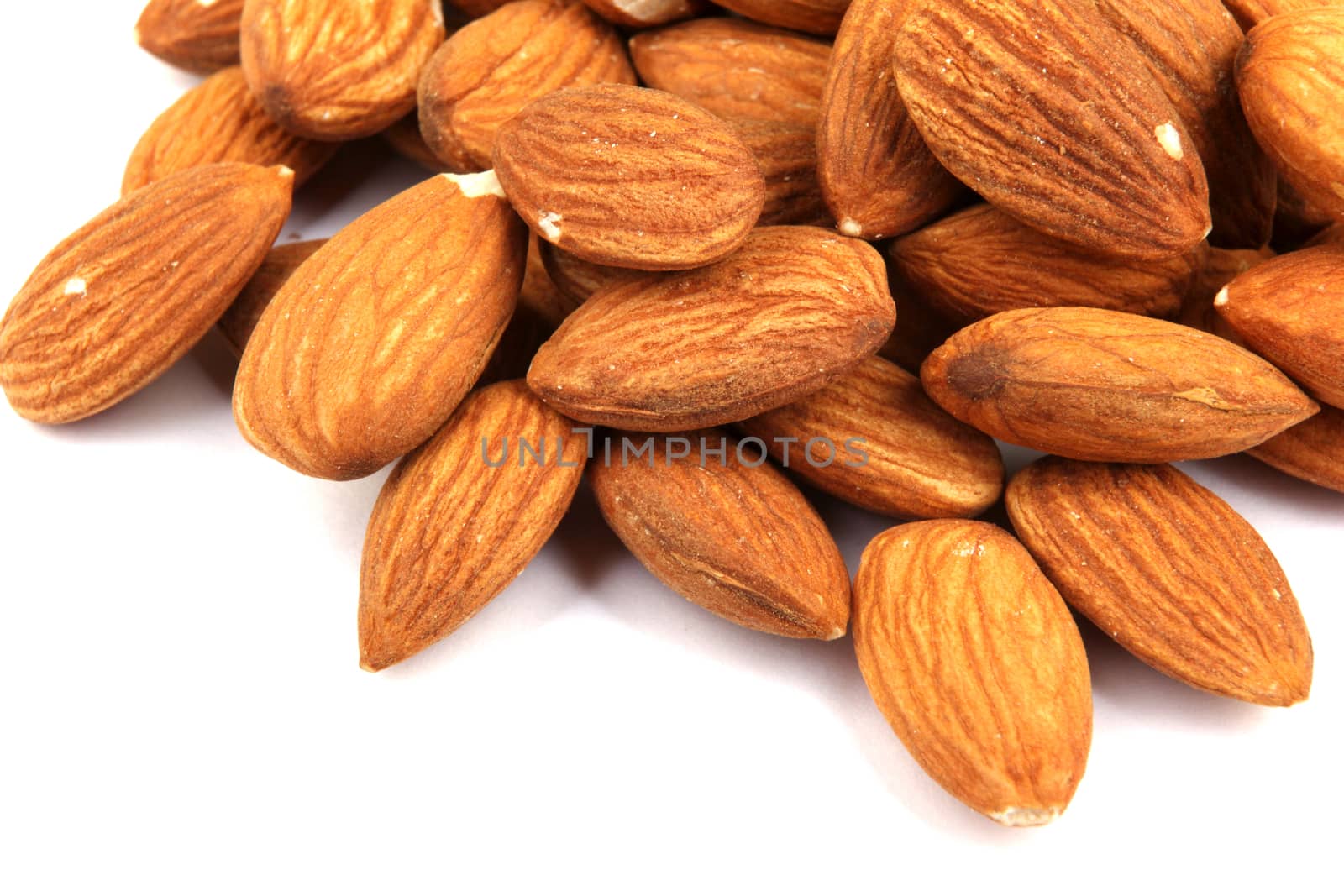 Almond nuts isolated.