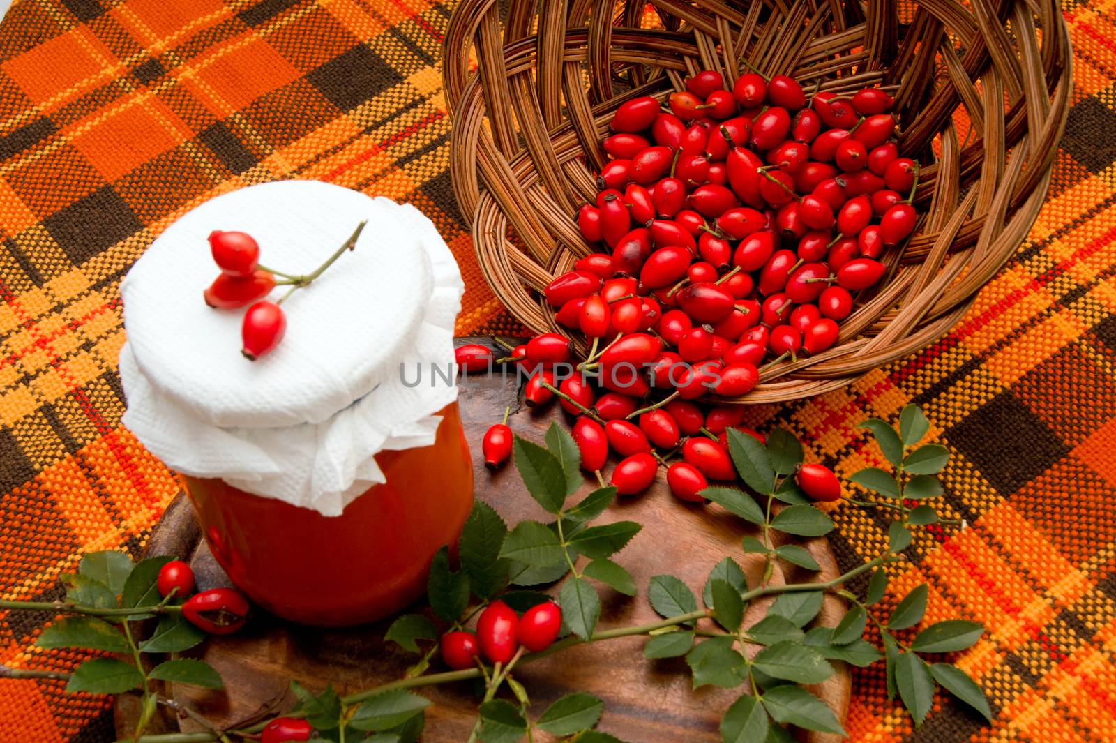 Rose hips prepare delicious jam a lot of vitamin C.