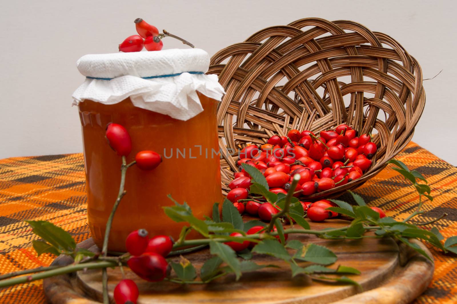 Rose hips prepare delicious jam a lot of vitamin C.