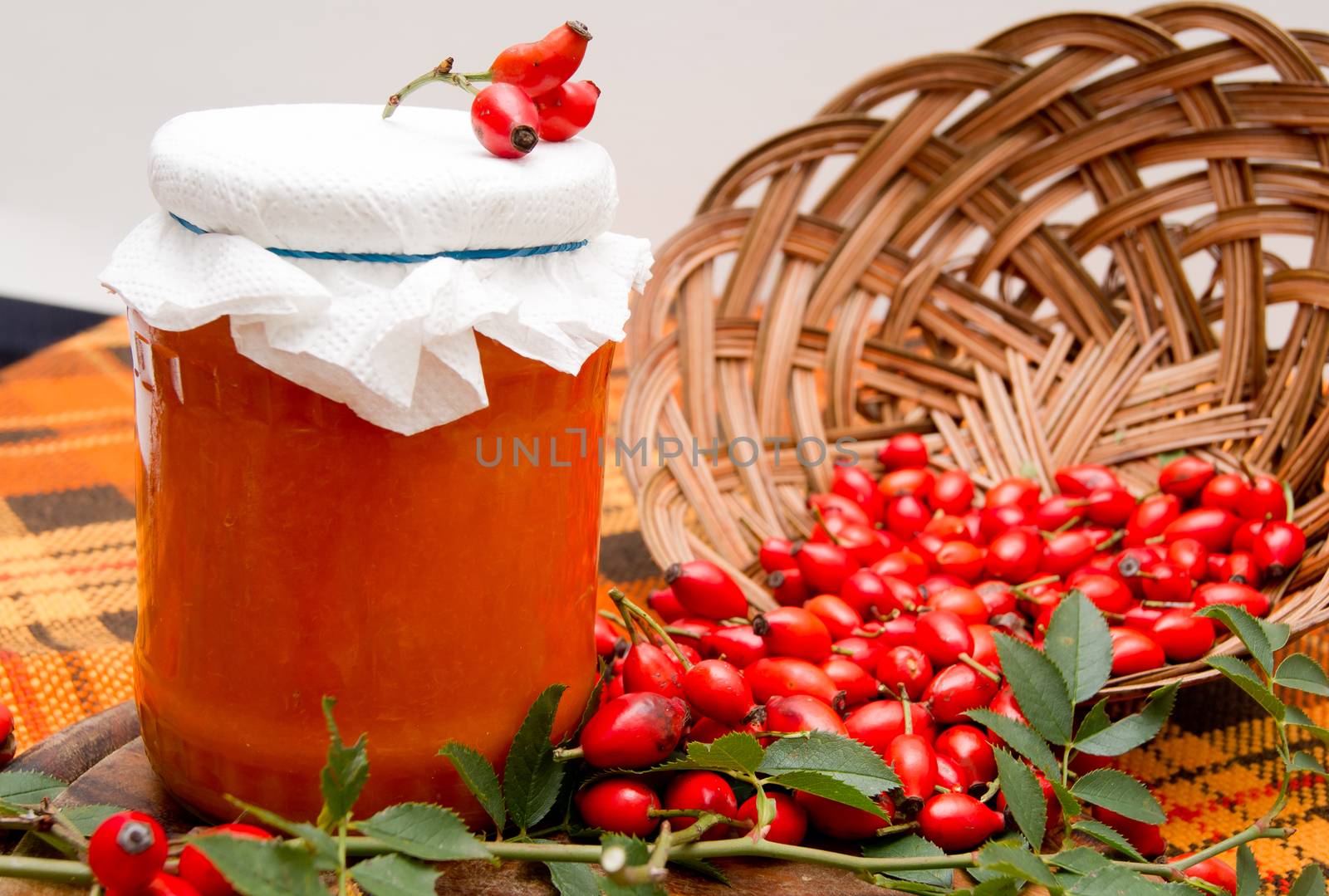 Rose hips prepare delicious jam a lot of vitamin C.