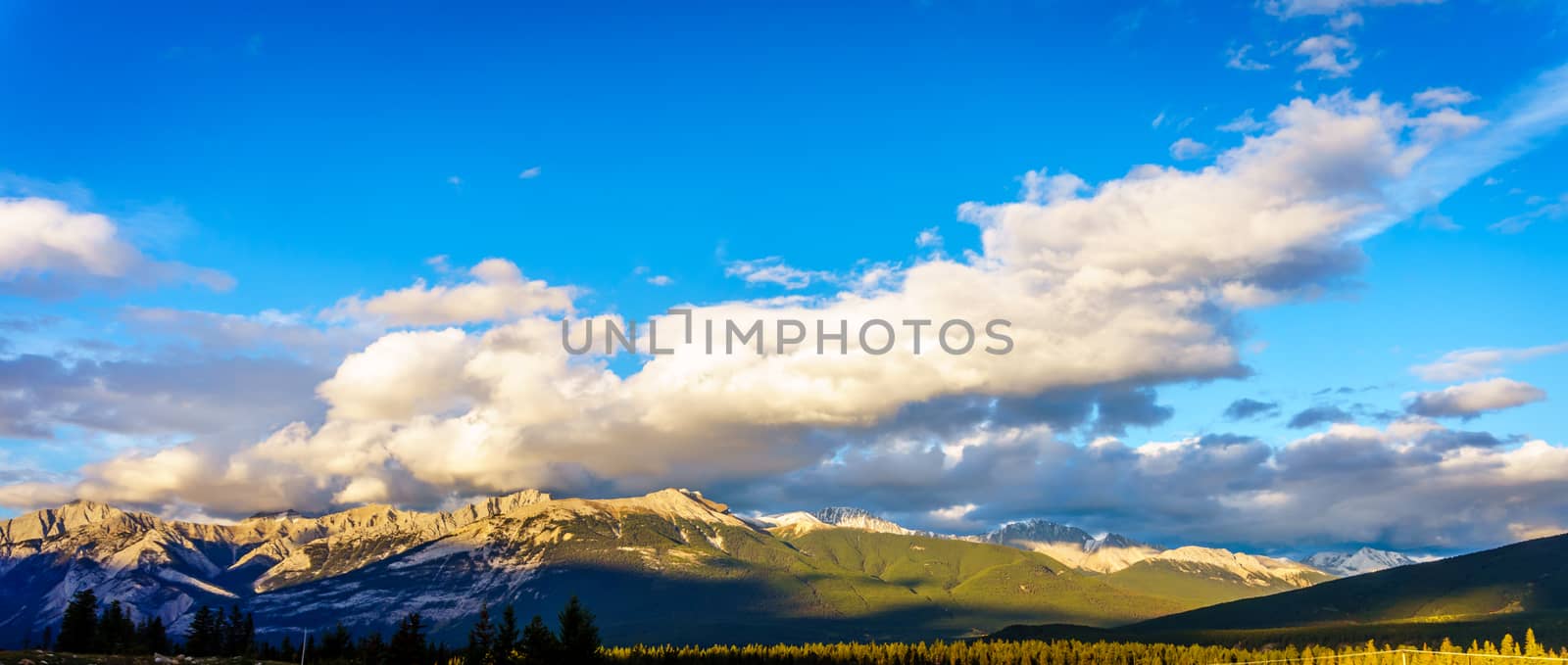 Sunrise over the Jasper Mountains by hpbfotos
