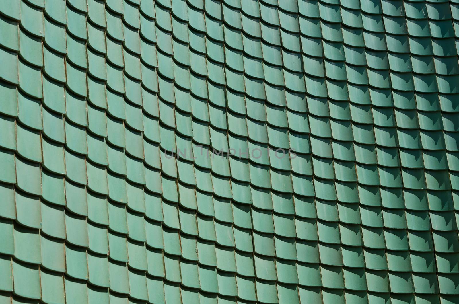 Traditional chinese green glazed tile, wall background