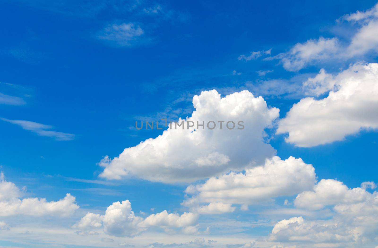 Blue sky with clouds  by siraanamwong