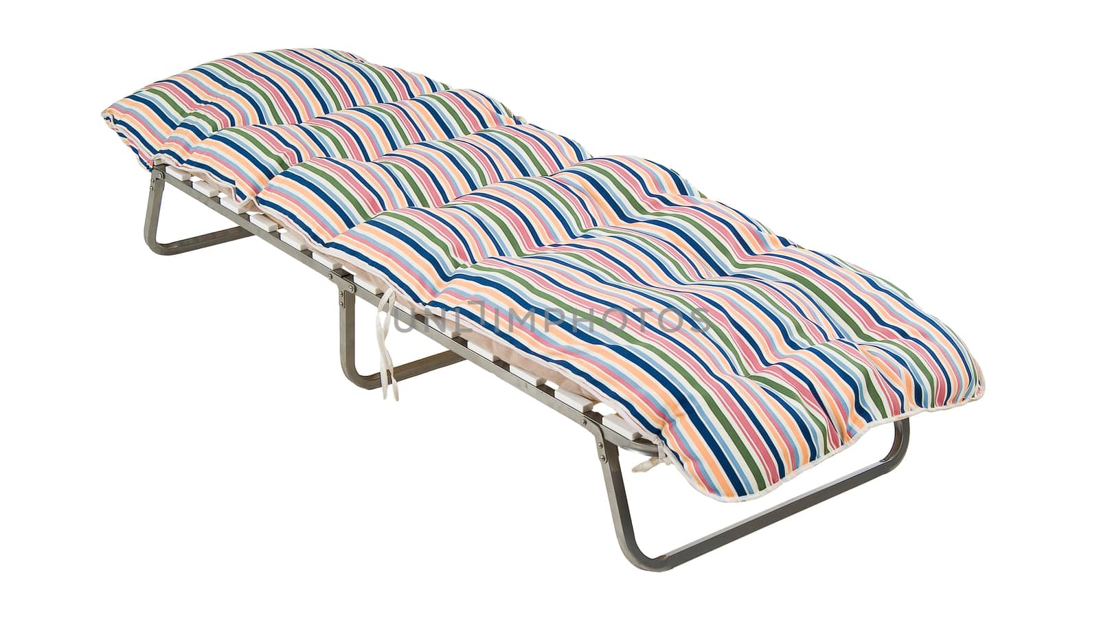 Camping and garden furniture on isolated studio background