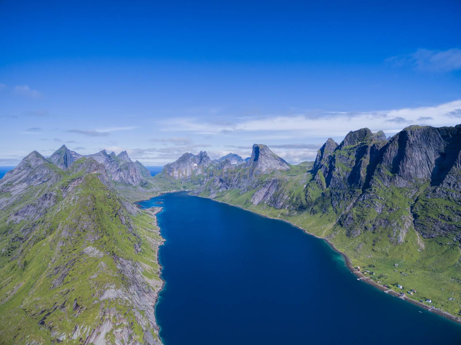 Aerial fjord by Harvepino