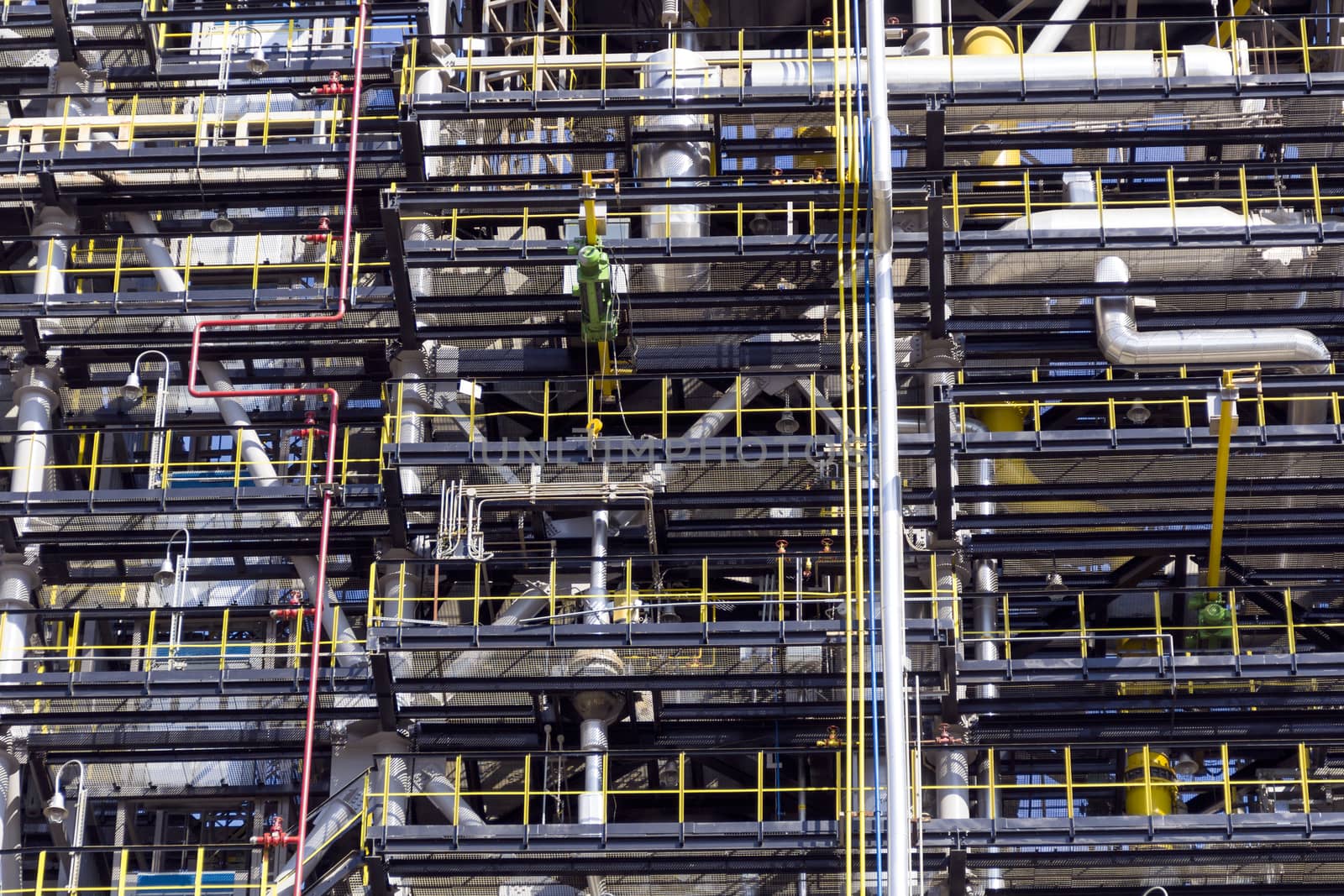Industrial texture of refinery tower for making gasoline
