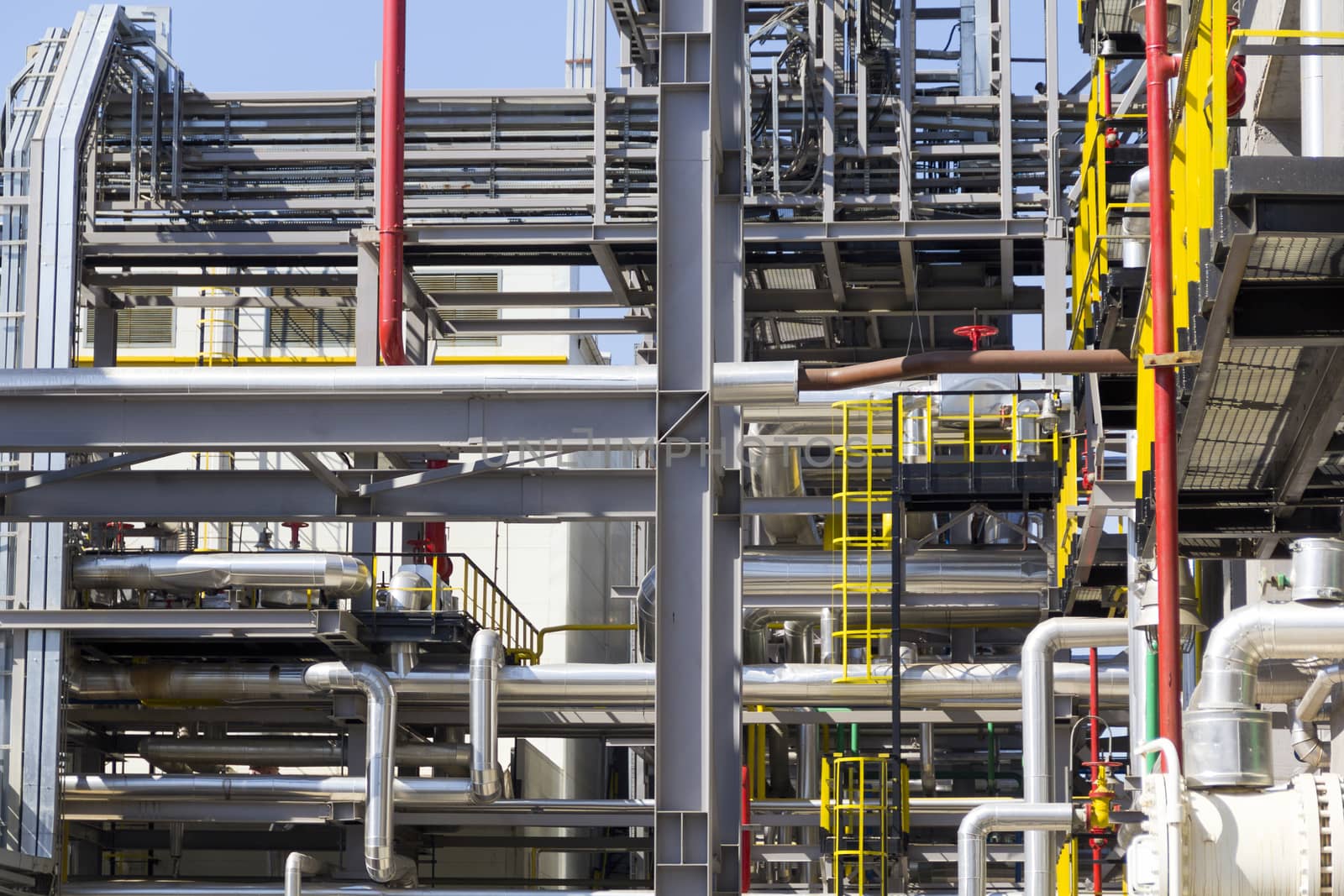 Industrial texture of refinery tower for making gasoline