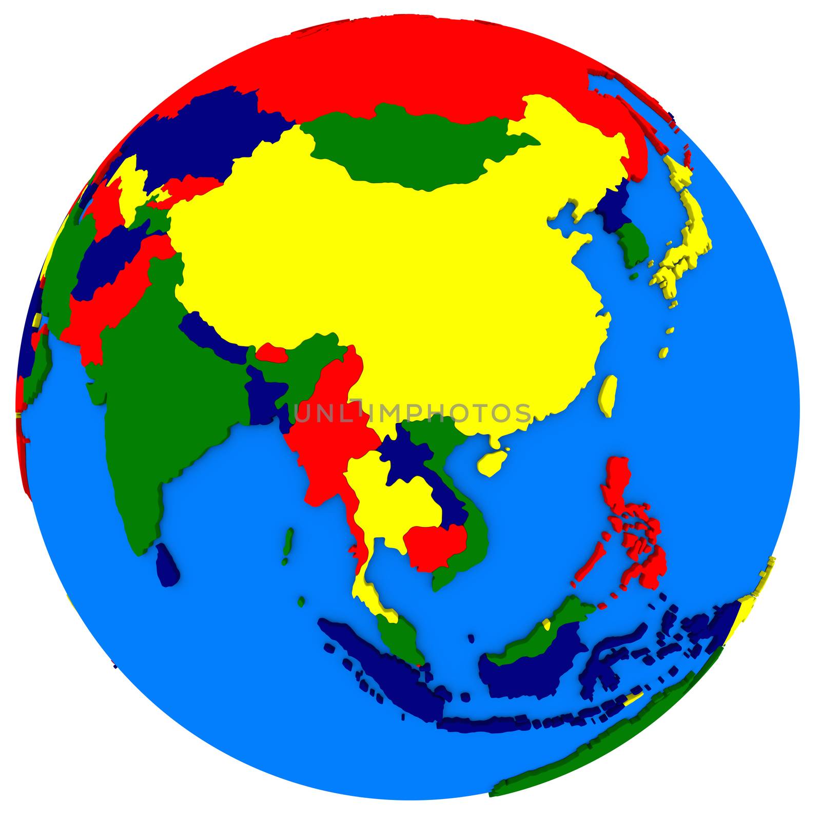 southeast Asia on political map by Harvepino