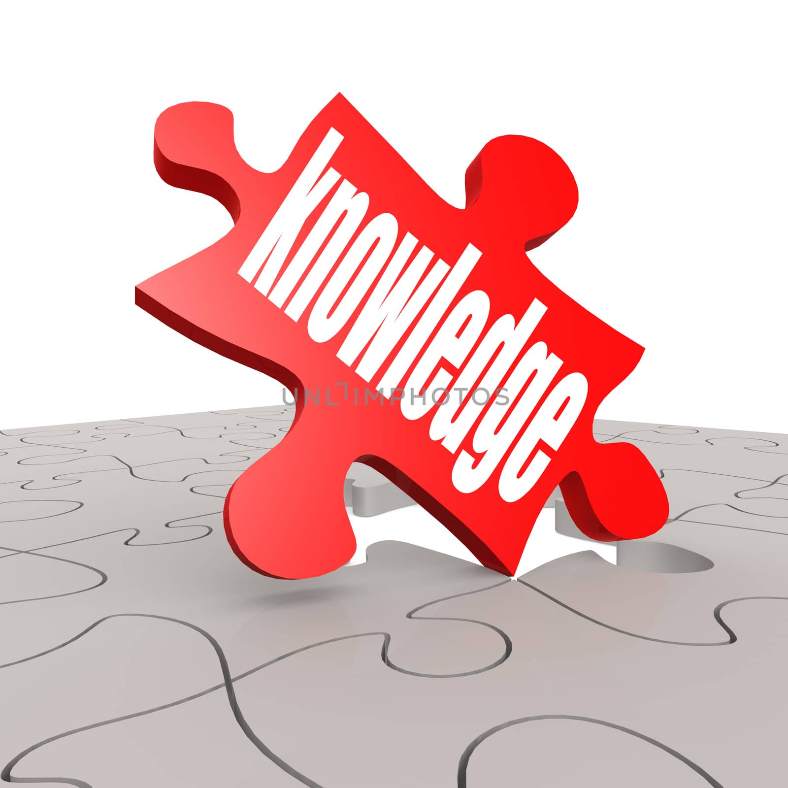 Knowledge word with puzzle background image with hi-res rendered artwork that could be used for any graphic design.