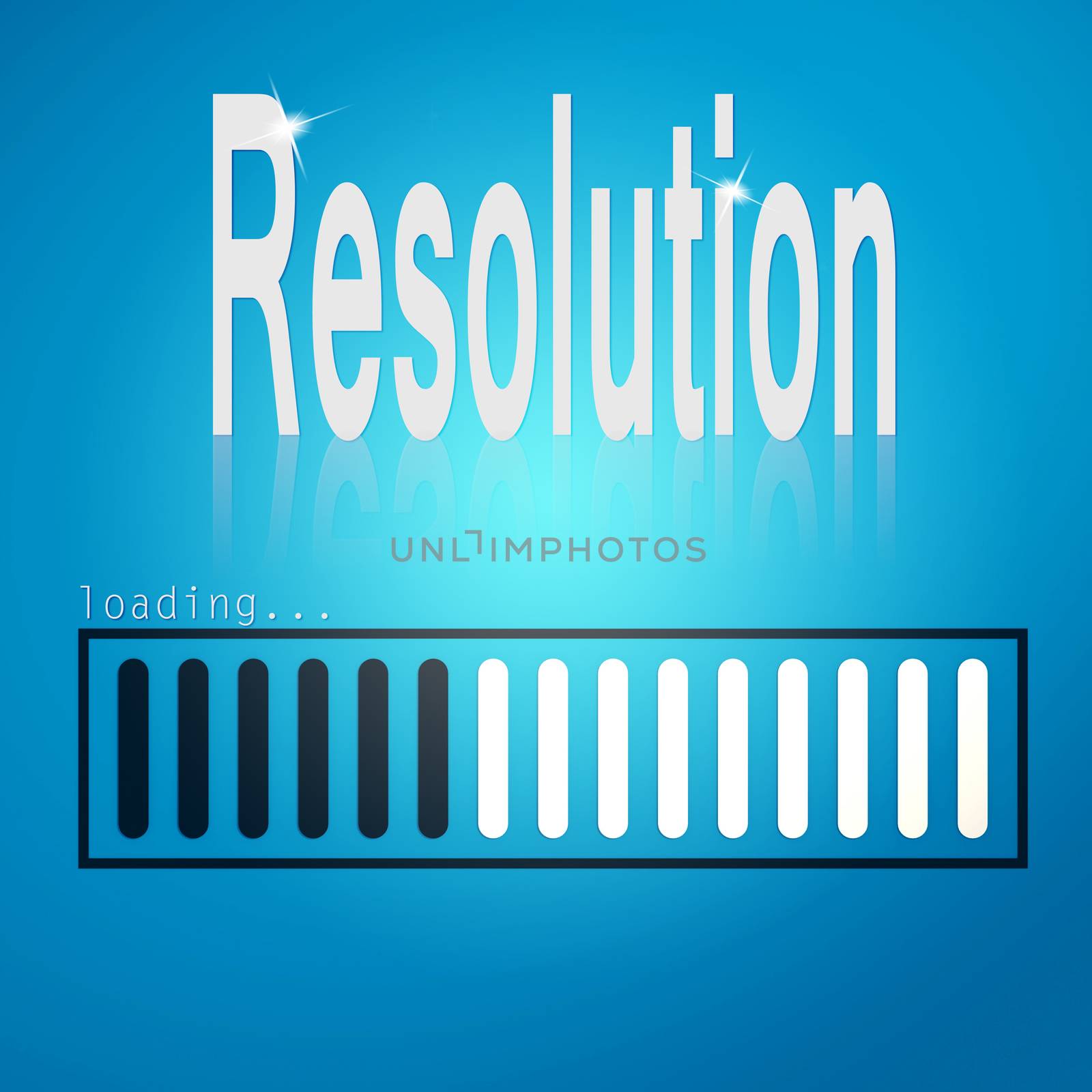 Resolution blue loading bar image with hi-res rendered artwork that could be used for any graphic design.