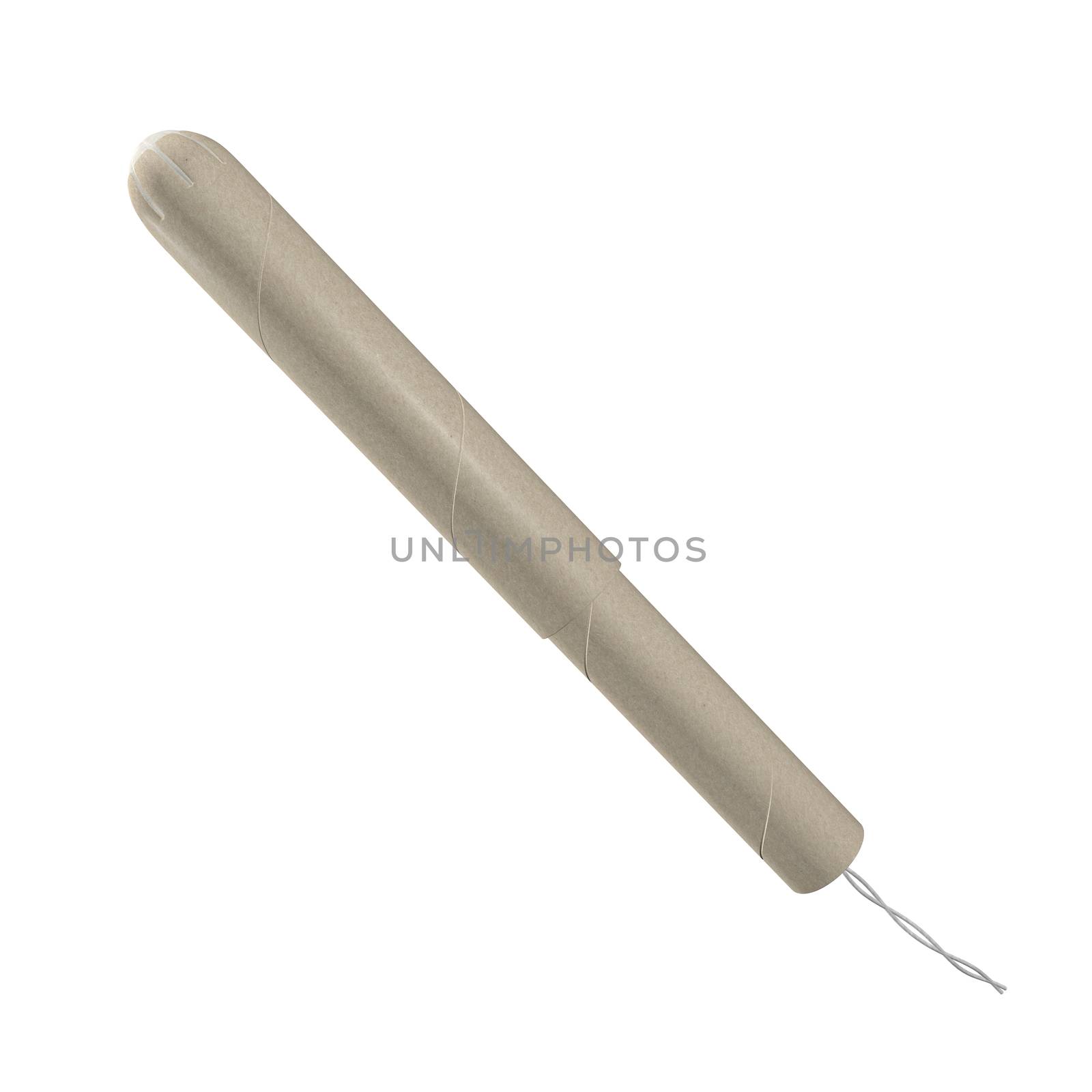 a brown cardboard applicator tampon for woman