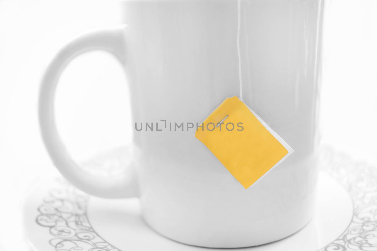Drink conceptual image. Cup of tea on isolated background.