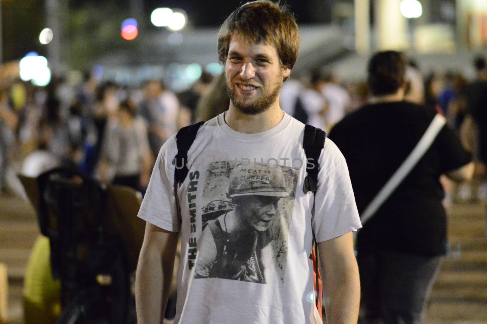 ISRAEL, Tel Aviv: An estimated 10,000 people marched in Tel Aviv for animal rights on October 3, 2015. 	In the largest-ever protest in Israel and the third annual protest under the name The Animal Rights March various struggles concerning animal protection united: wild life, animal testing, fur, street cats and dogs, and farm animals. 