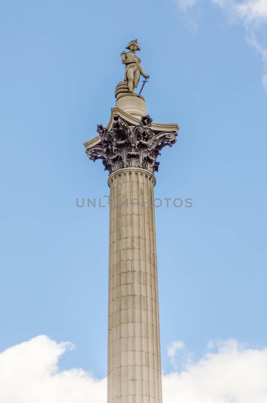 Nelson Statue at Trafalgar Square, London, UK