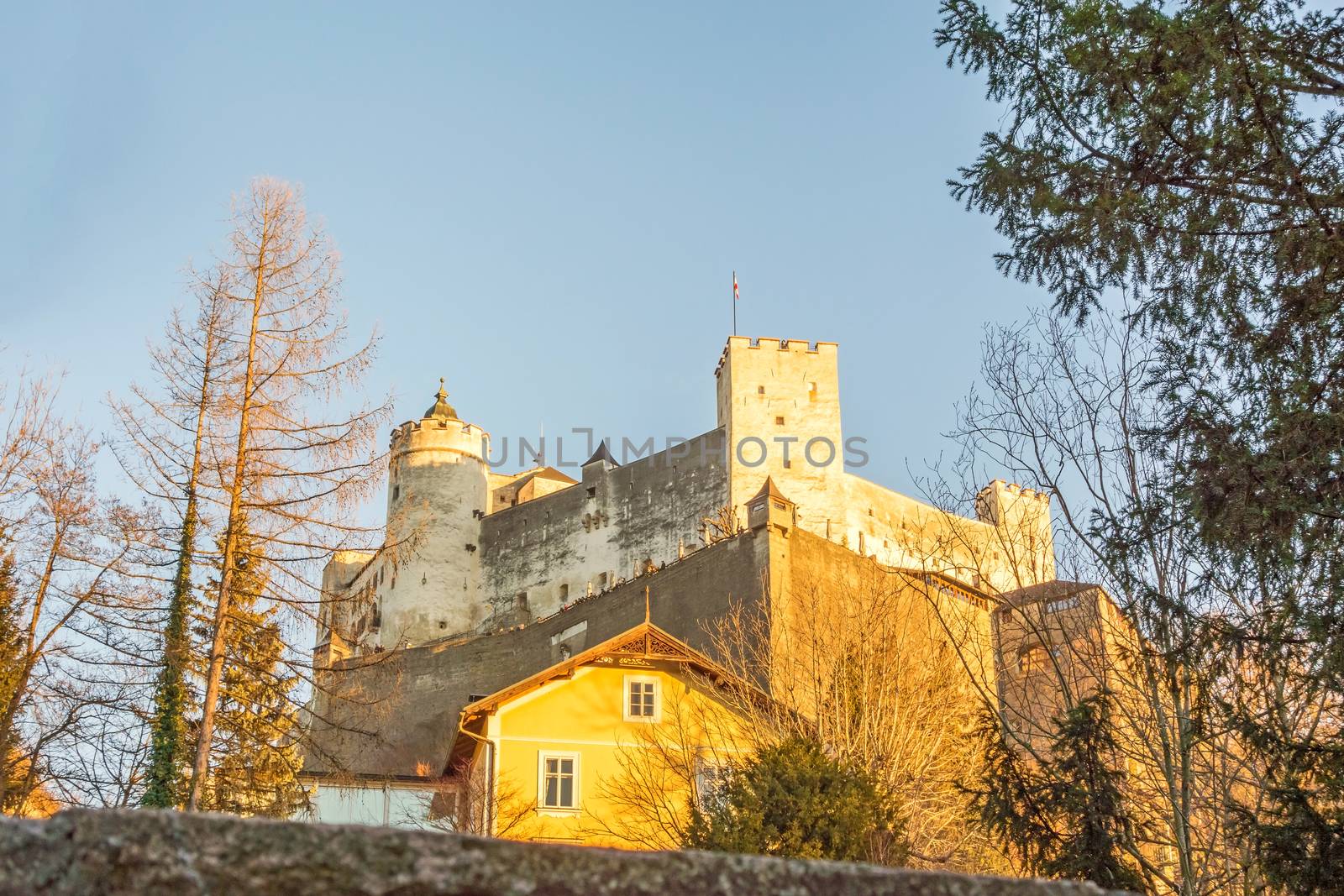 famous Hohensalzburg Fortress in Salzburg, Salzburger Land, Austria