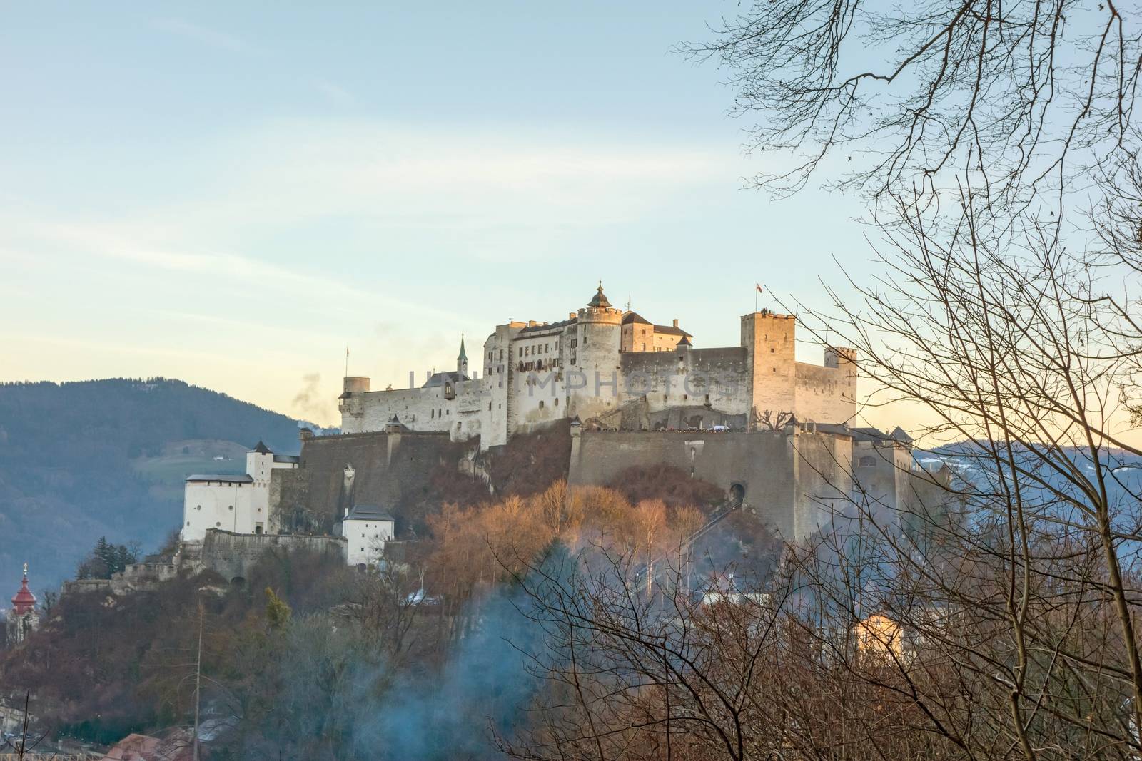 famous Hohensalzburg Fortress in Salzburg, Salzburger Land, Austria
