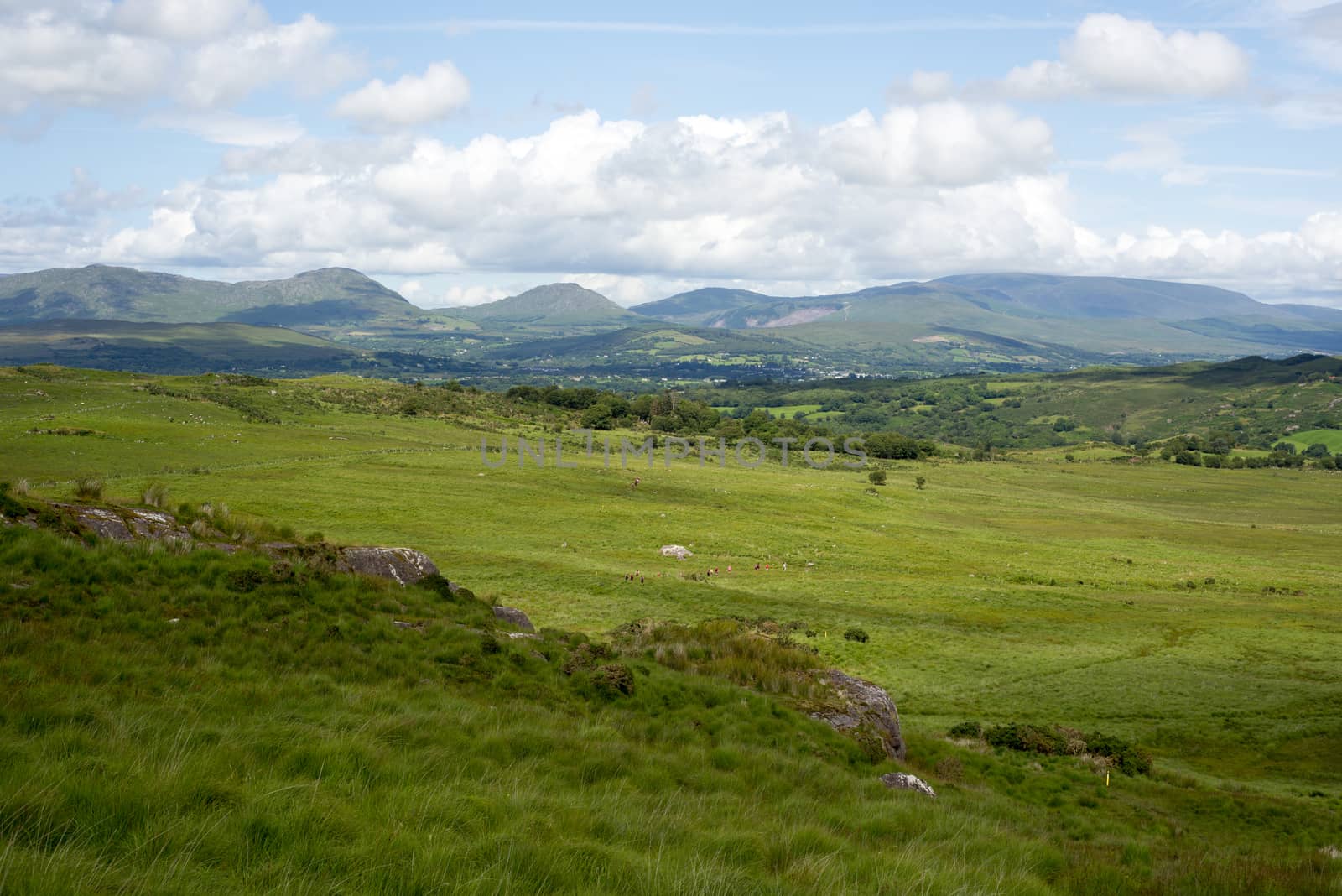 landscape view of a beautiful hiking route the kerry way in ireland