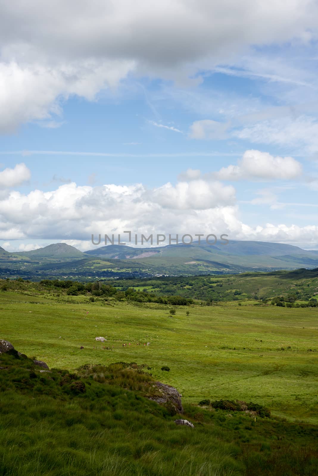 landscape view of a beautiful hiking route the kerry way in ireland