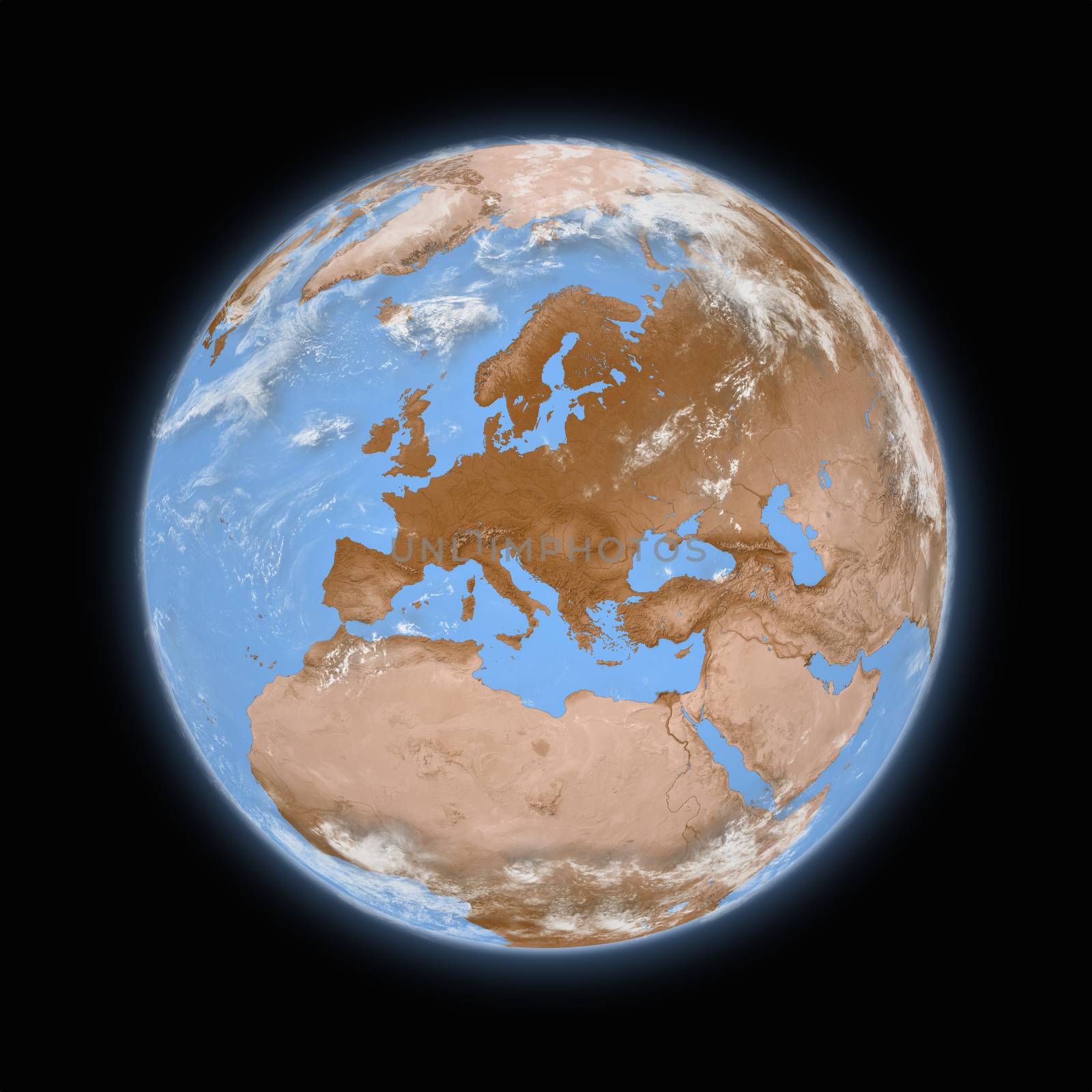 Europe on planet Earth by Harvepino