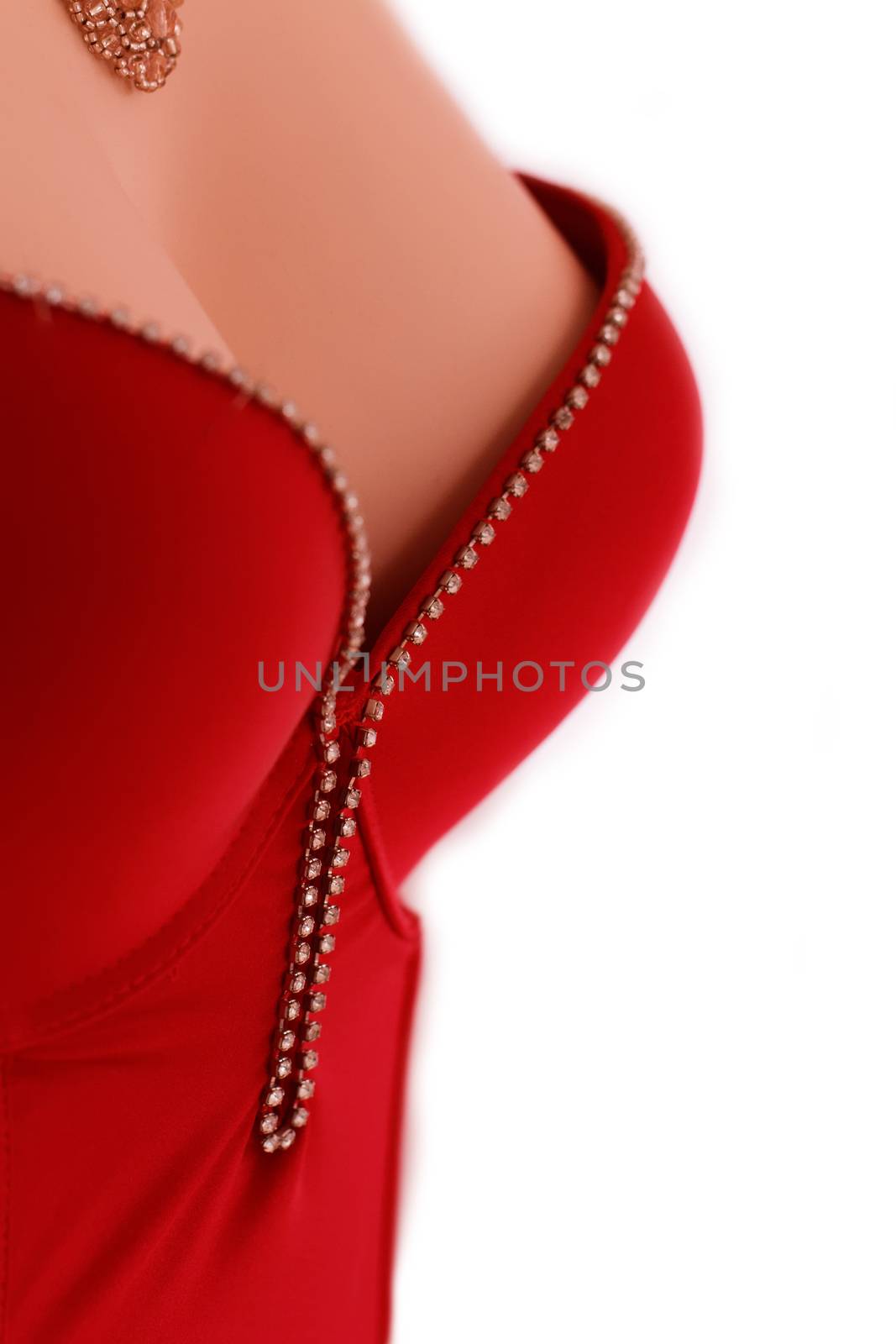 Photo of a mannequin in red bodice