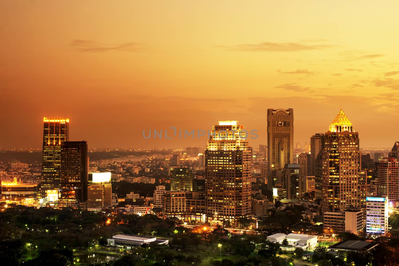 Bangkok city night view, Thailand by Yuri2012