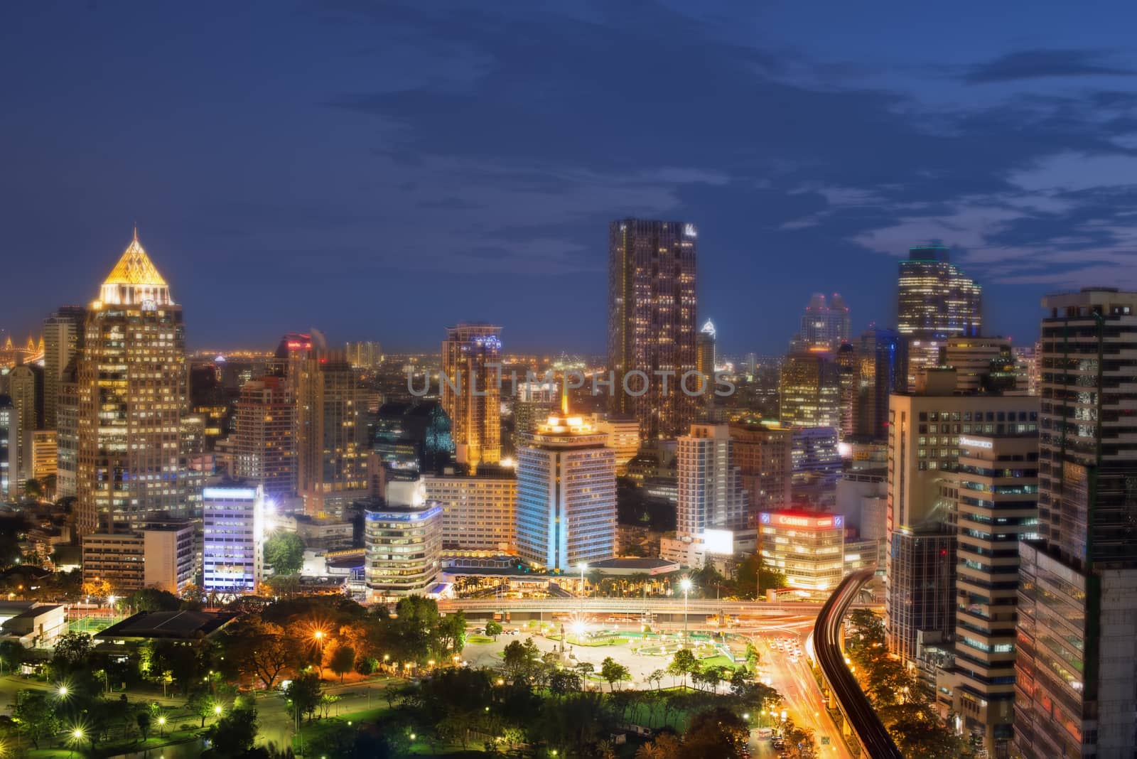 Bangkok city night view, Thailand by Yuri2012