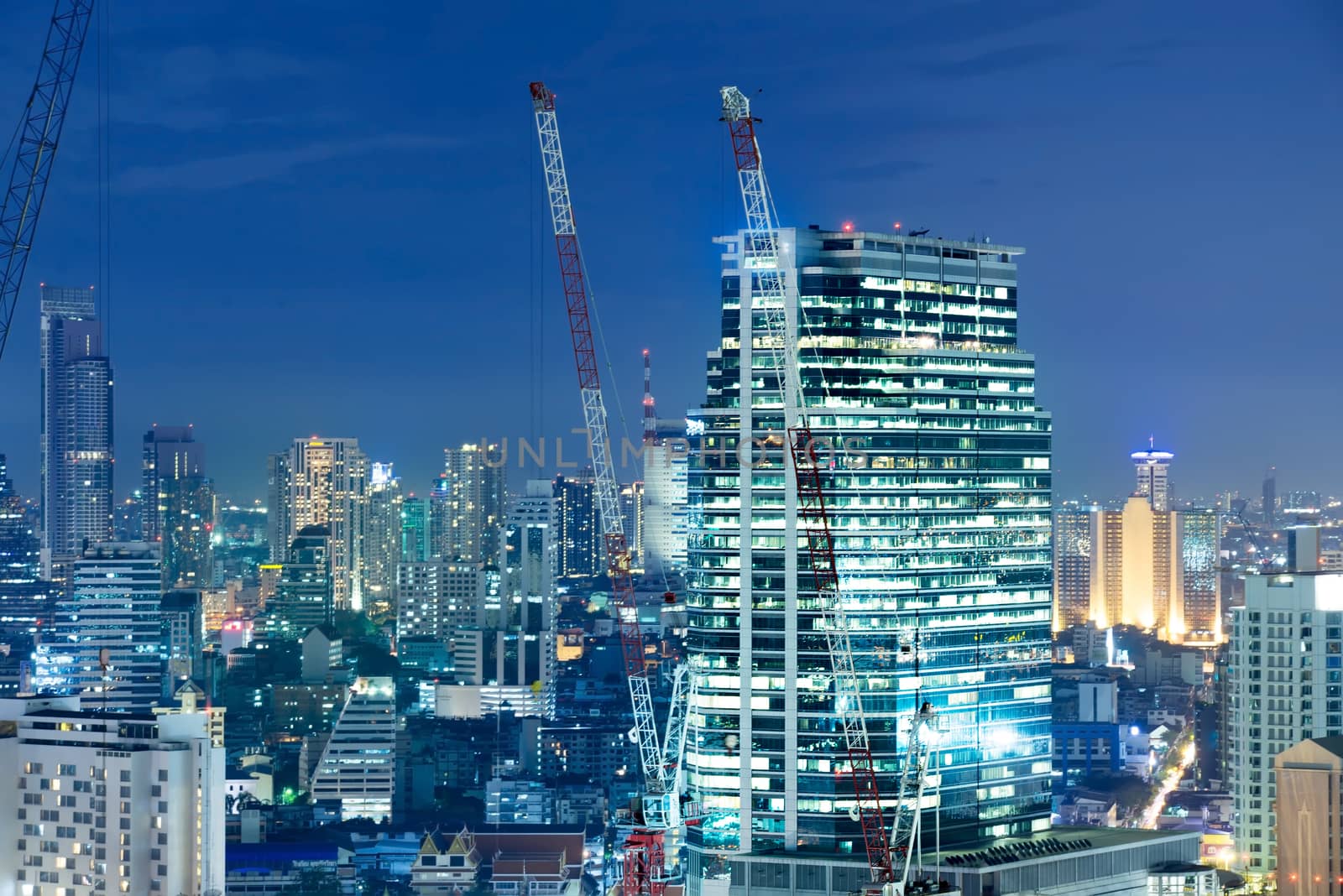 Bangkok city night view, Thailand