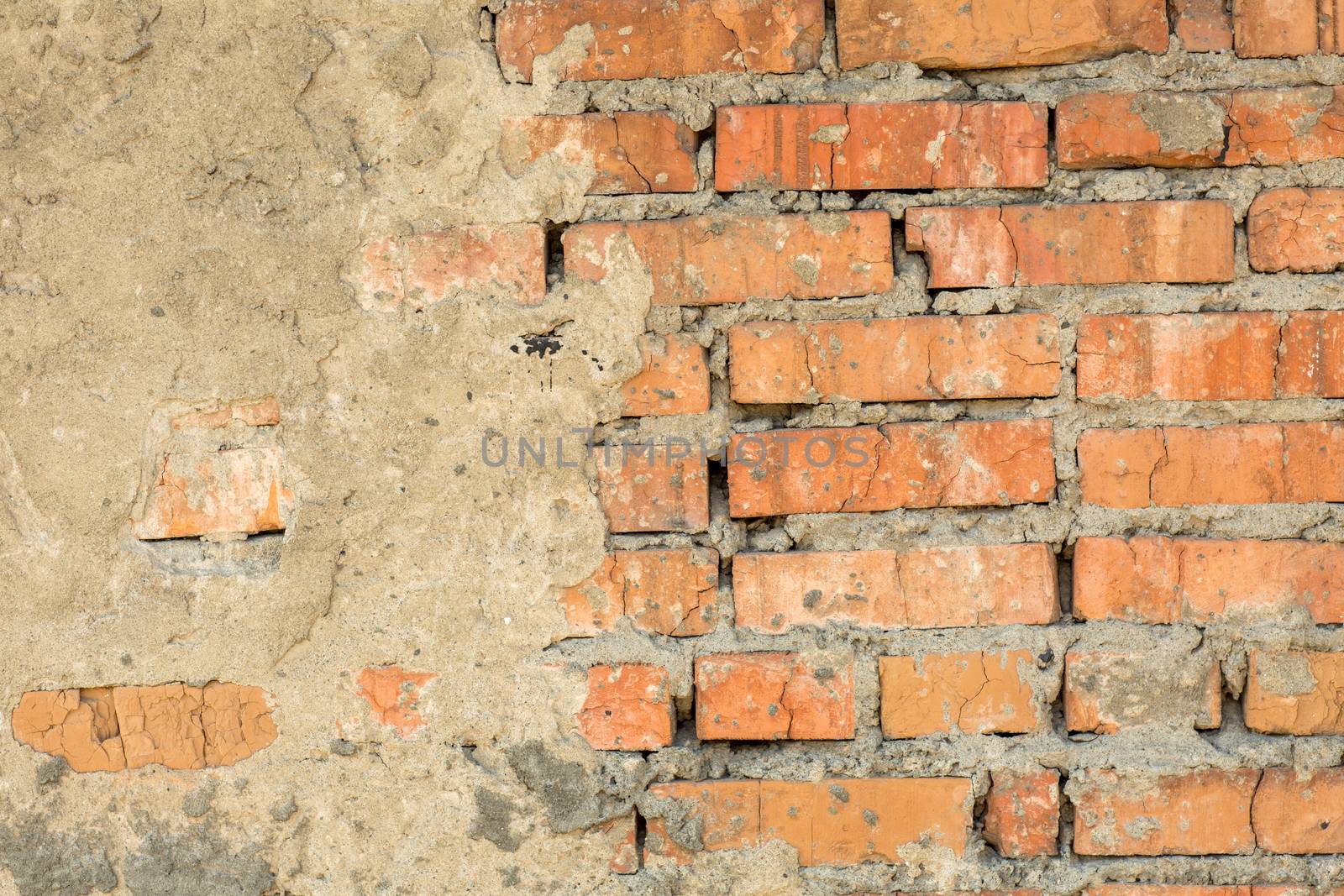 old vintage brick wall by anelina