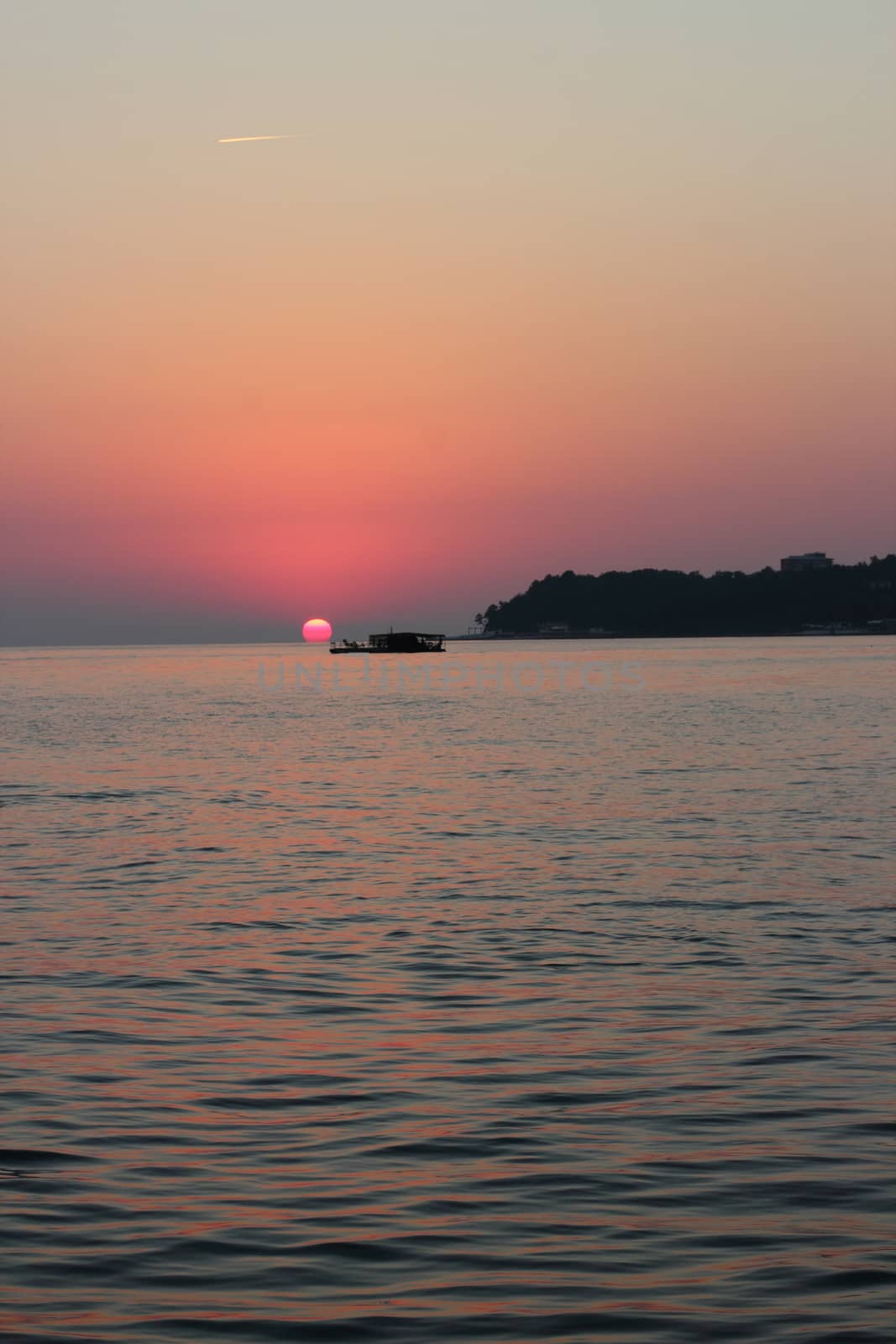 stunning sunset in Russia on the Black Sea