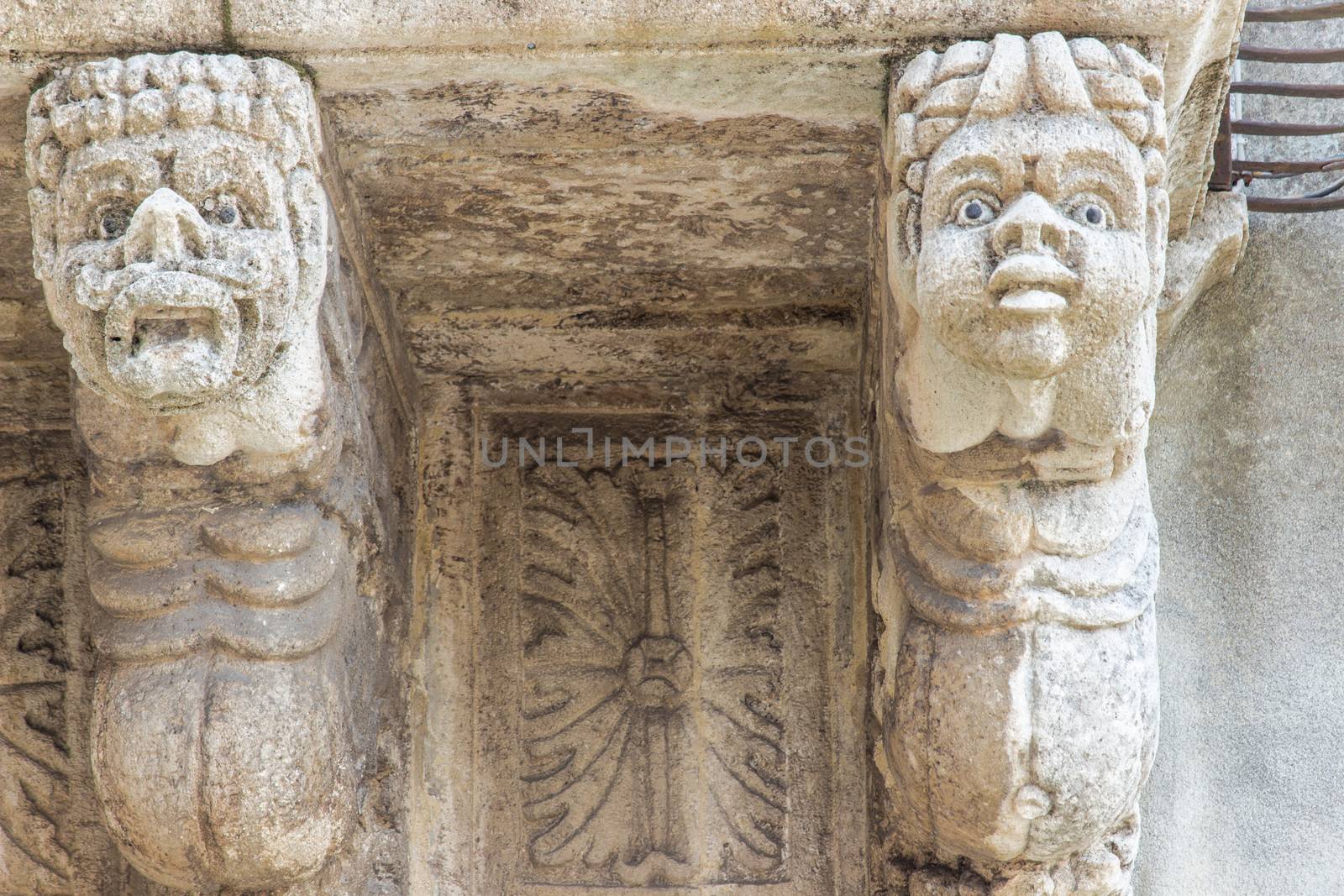 Acireale (Sicily, Italy): old house in baroque style.