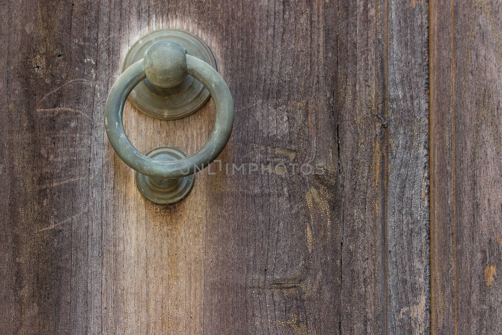 Close up of rustic old door in Sicily, Acireale, Catania