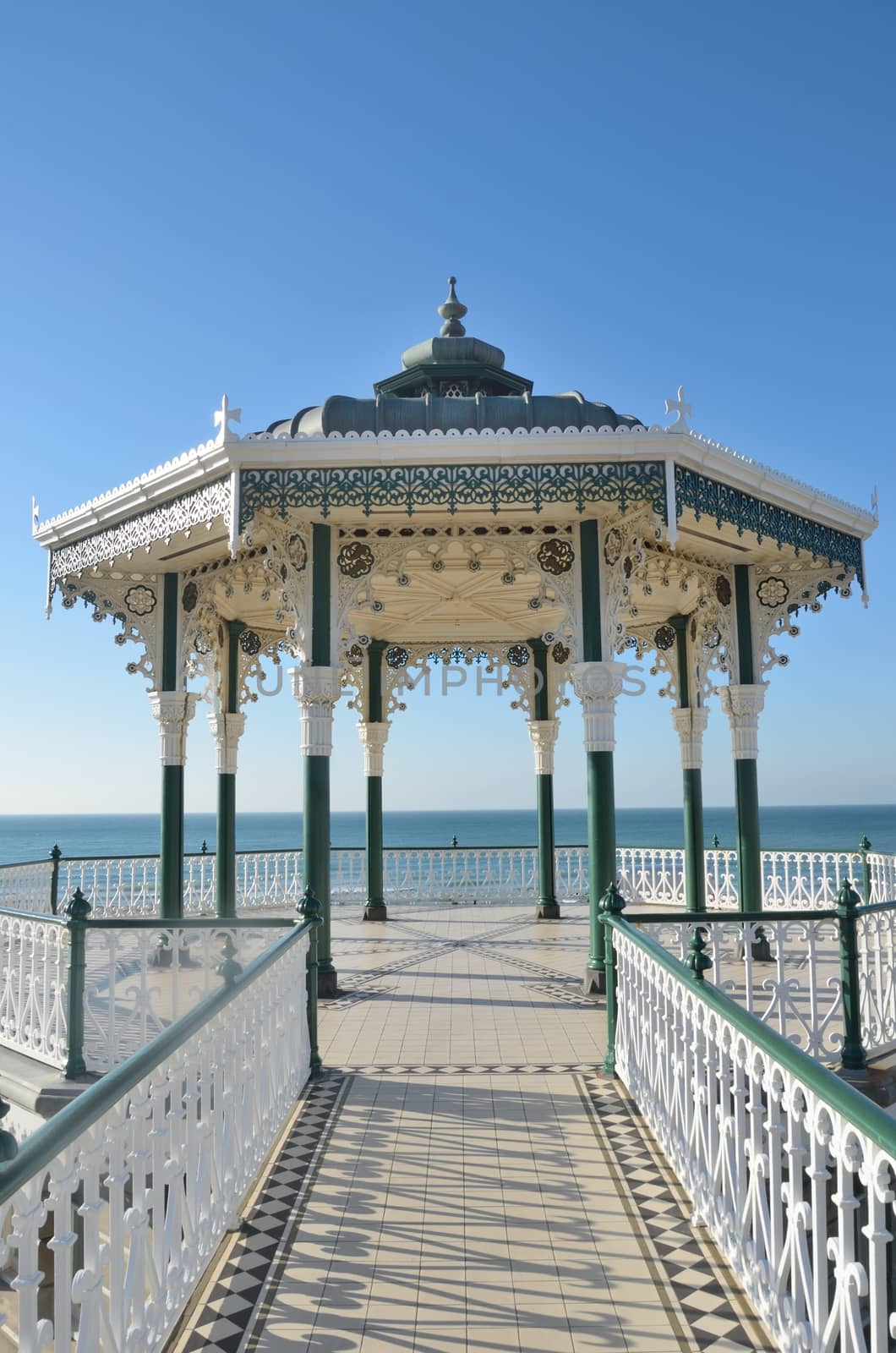 Seaside bandstand from front